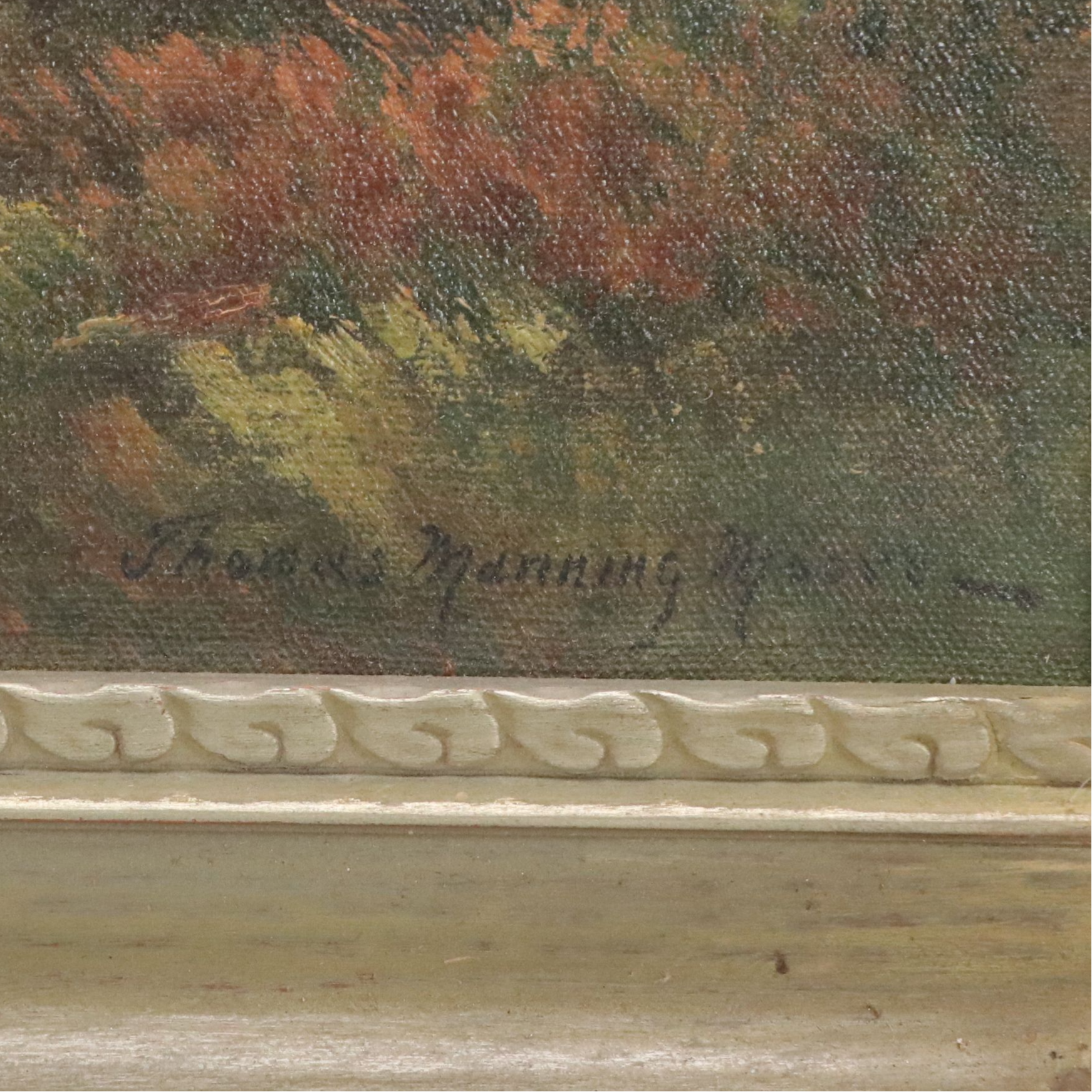 Thomas Manning Moore Oil Painting of Mountainous Landscape