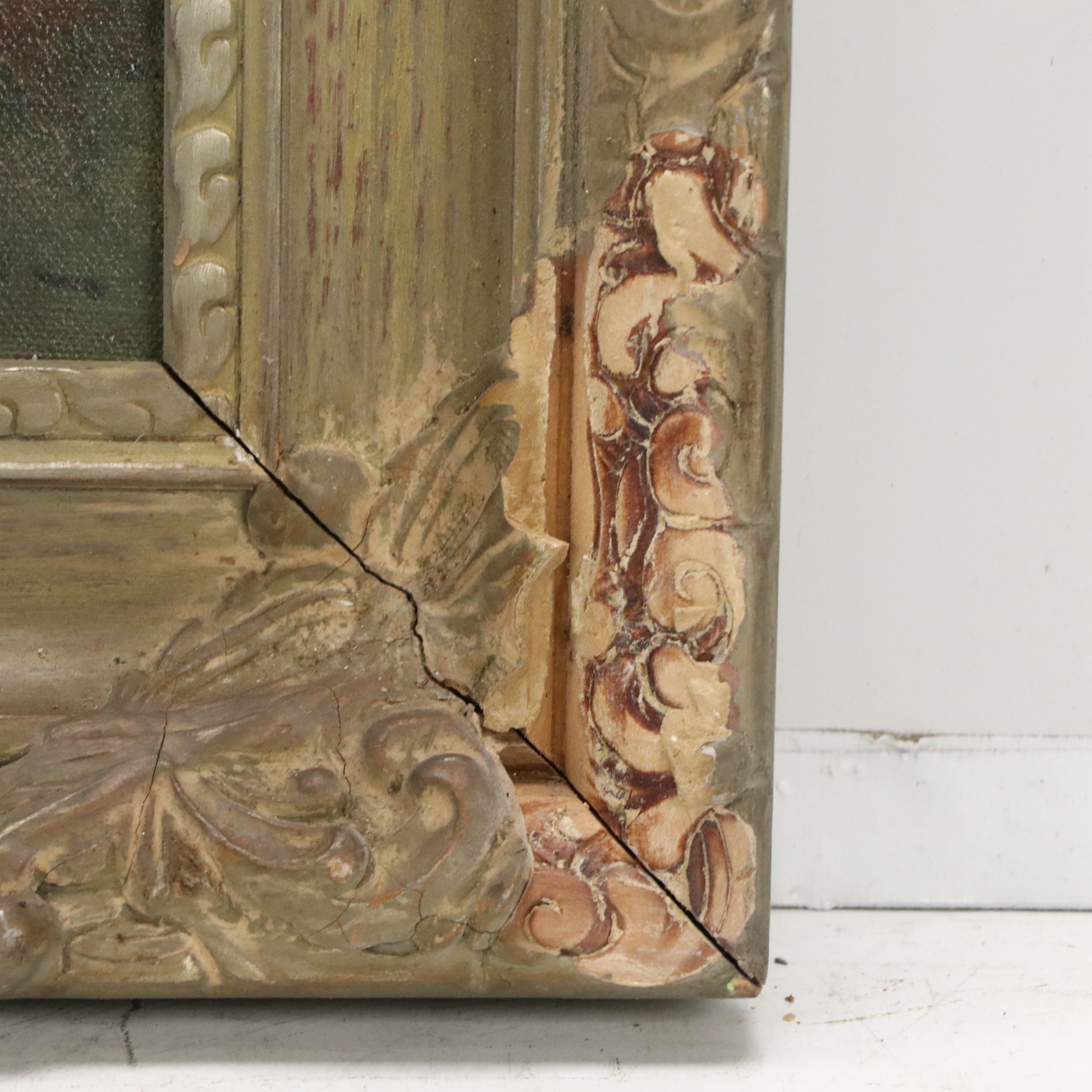 Thomas Manning Moore Oil Painting of Mountainous Landscape