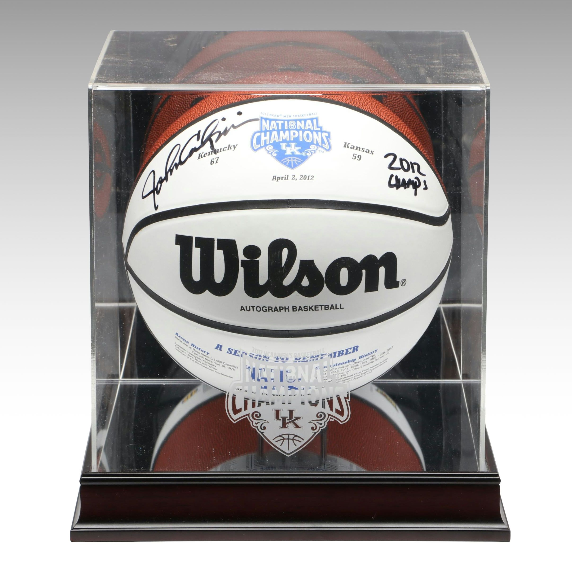 John Calipari Signed University of Kentucky National Champions Basketball
