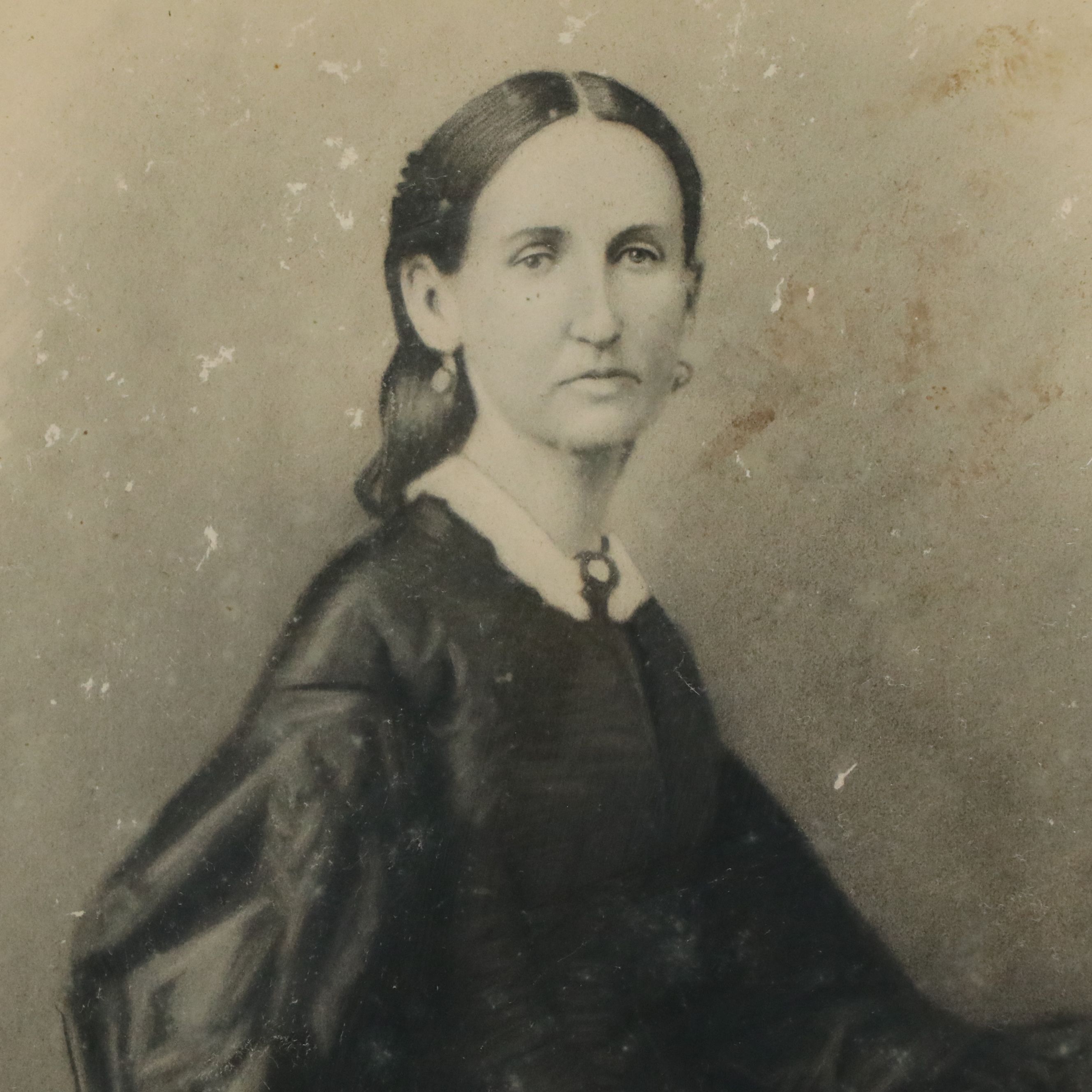 Crayon Photographic Portrait of Woman, Circa 1900