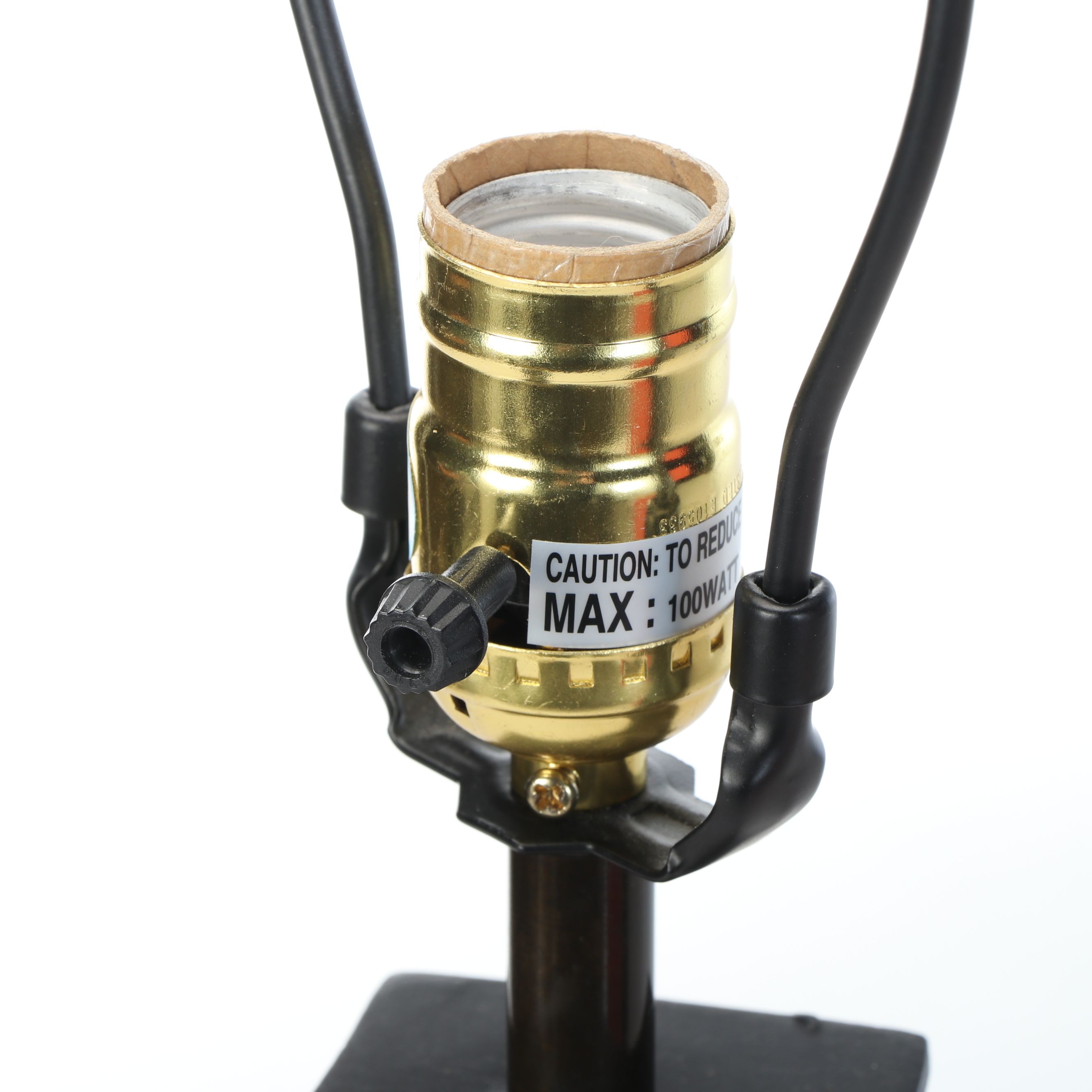 Pair of Black Resin Diamond Block Stacked Table Lamps with Red Block Shades