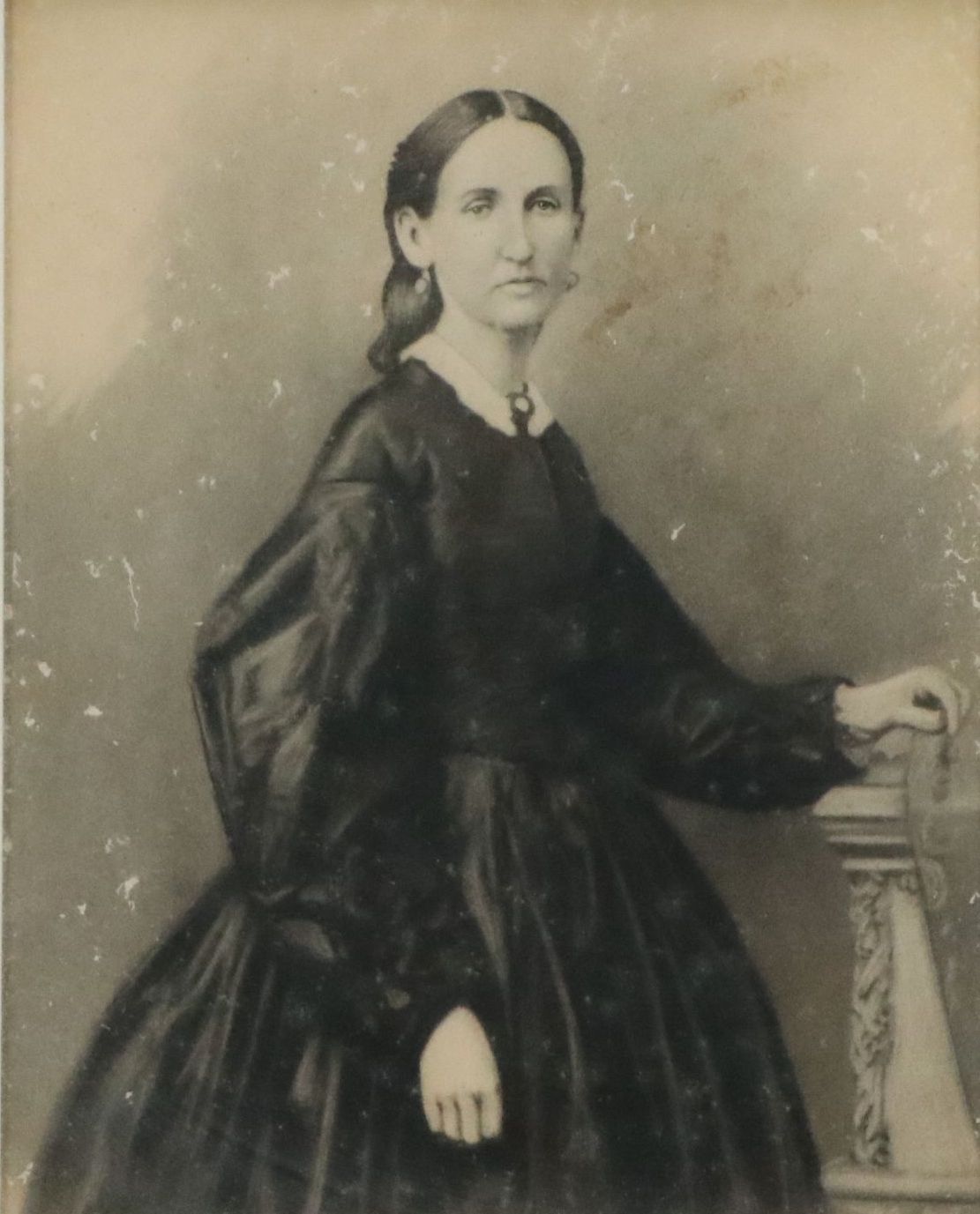 Crayon Photographic Portrait of Woman, Circa 1900