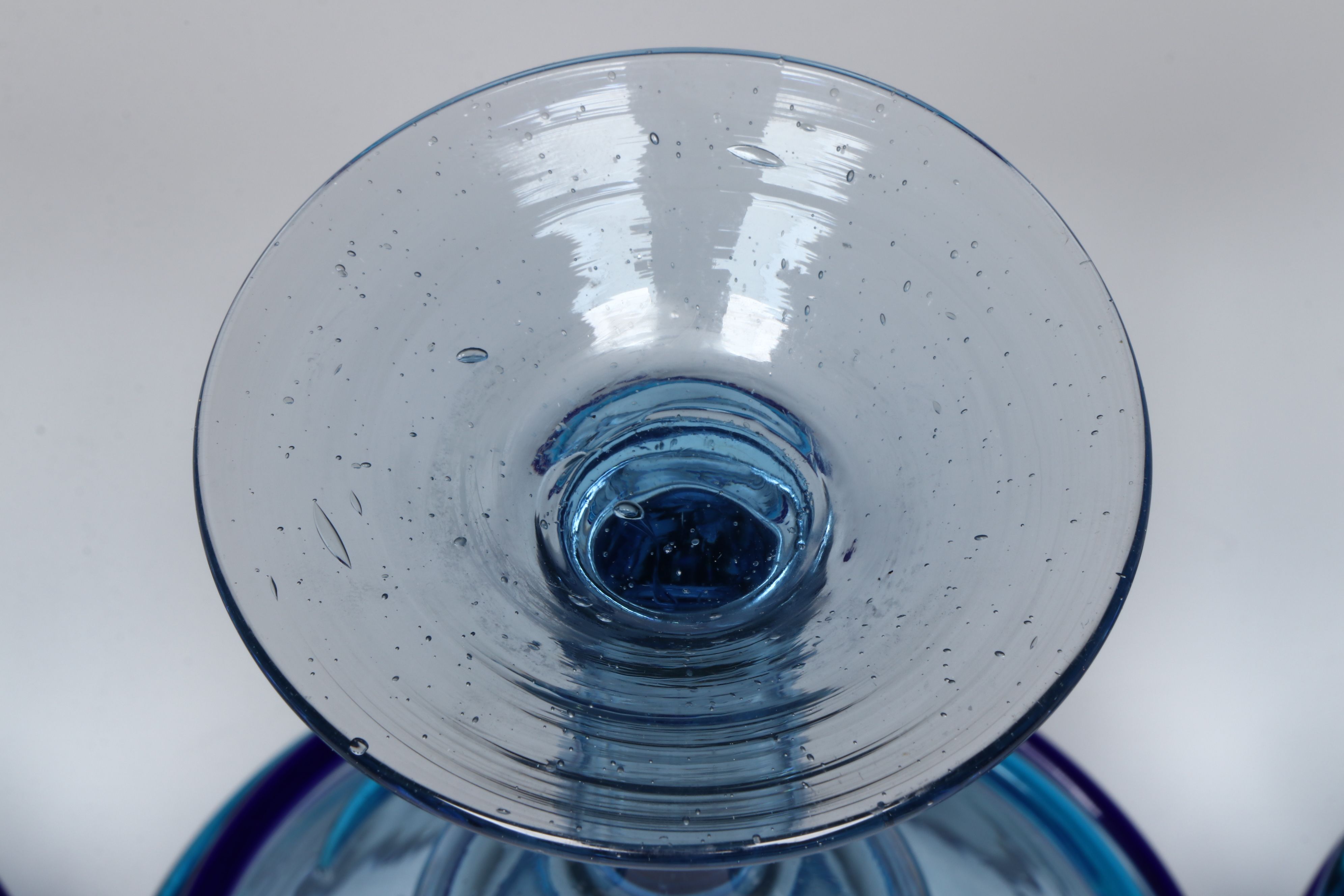 Crate & Barrel Stripe Pattern Glass Pitcher and Margarita Glasses