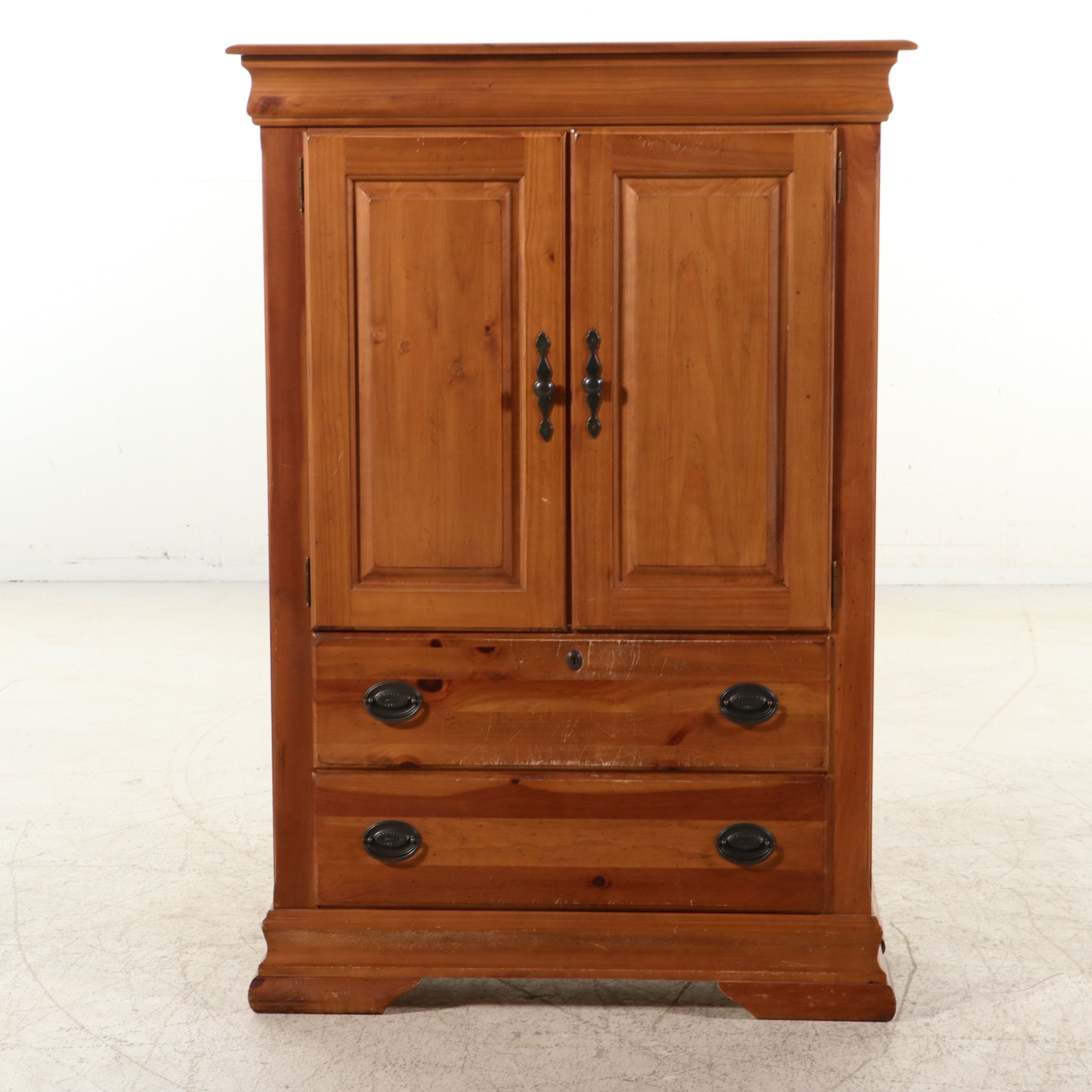 Contemporary Pine Armoire by Furniture Fair