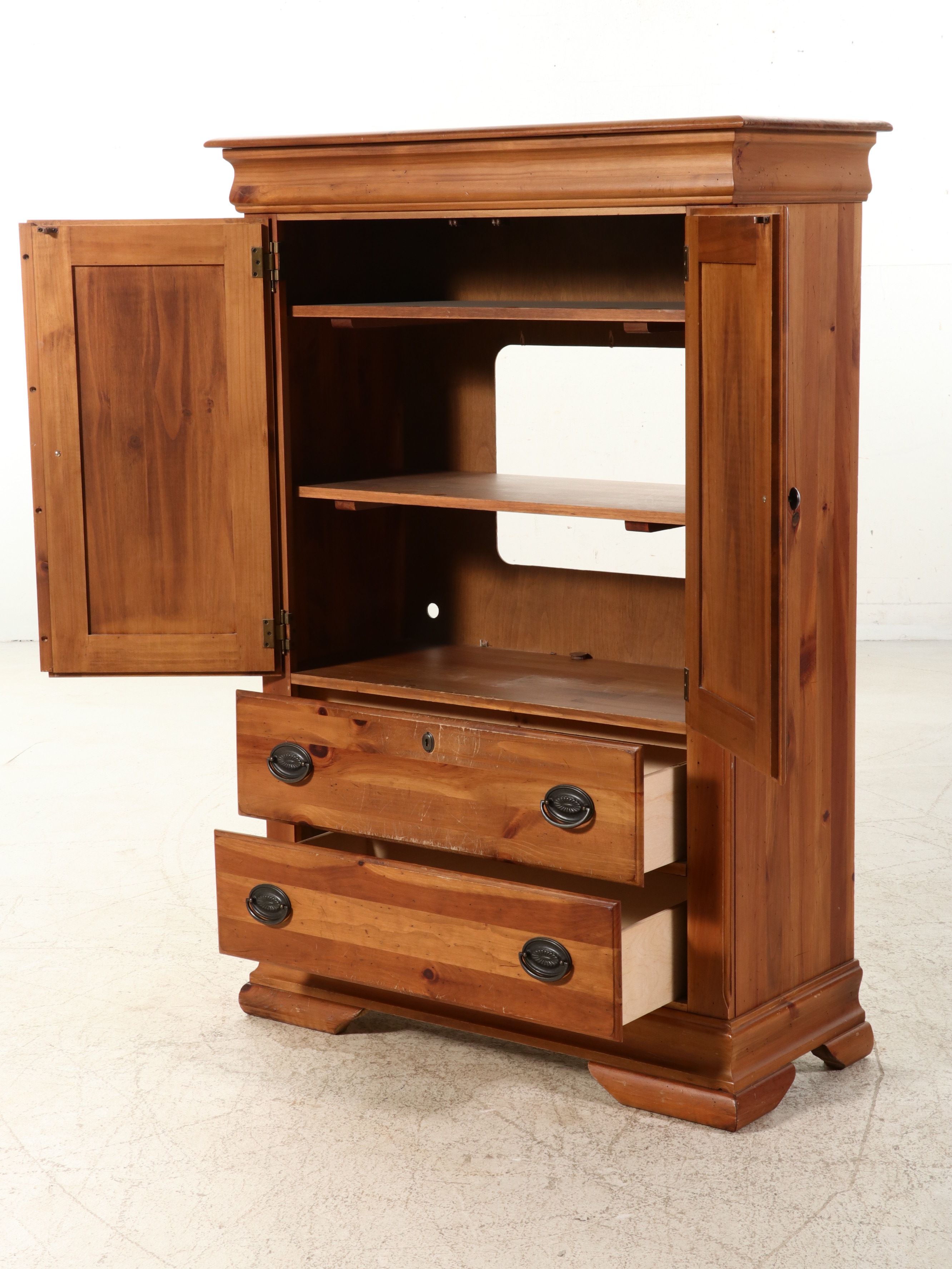 Contemporary Pine Armoire by Furniture Fair