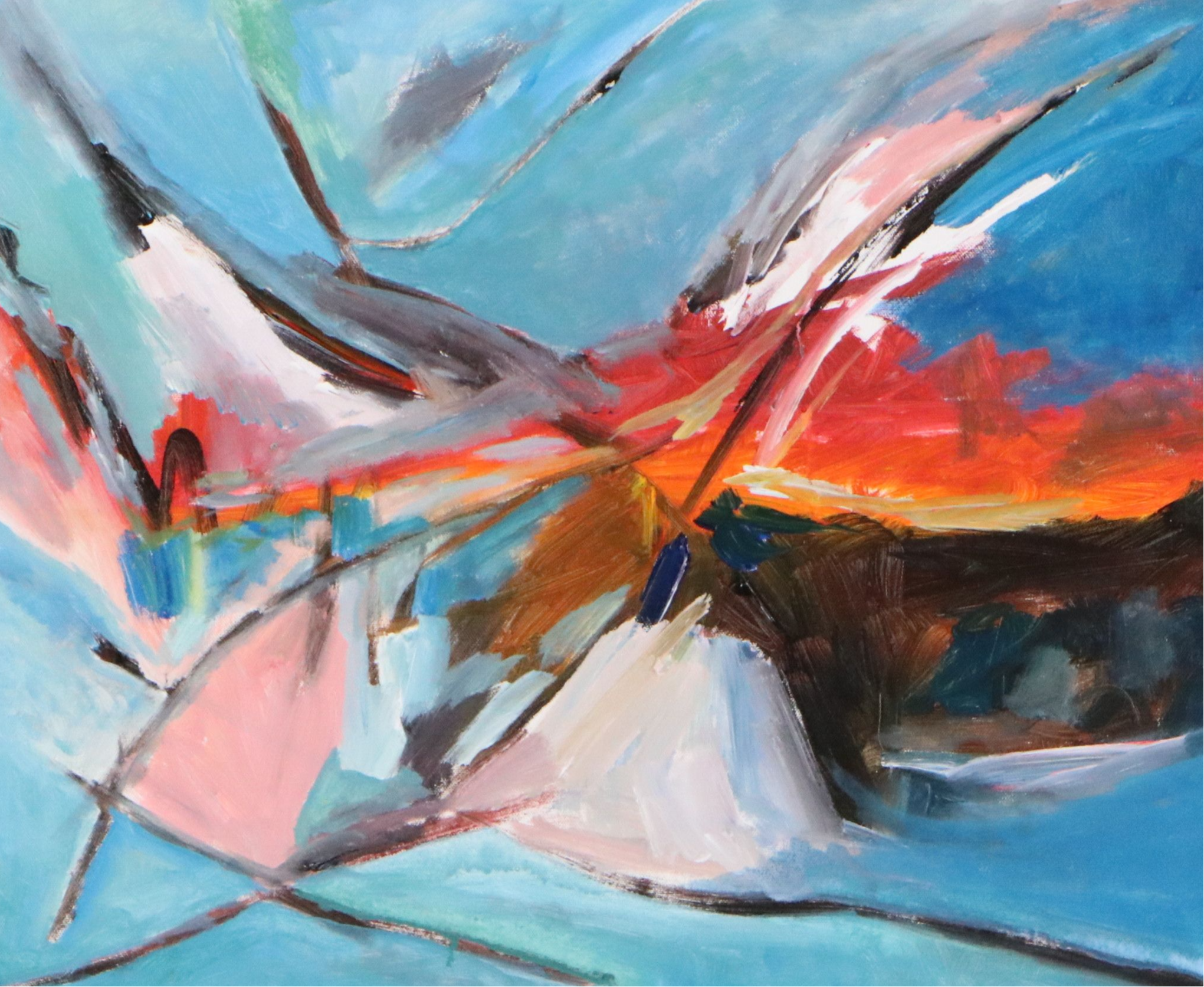 Saul Gefen Abstract Acrylic Painting, 2026