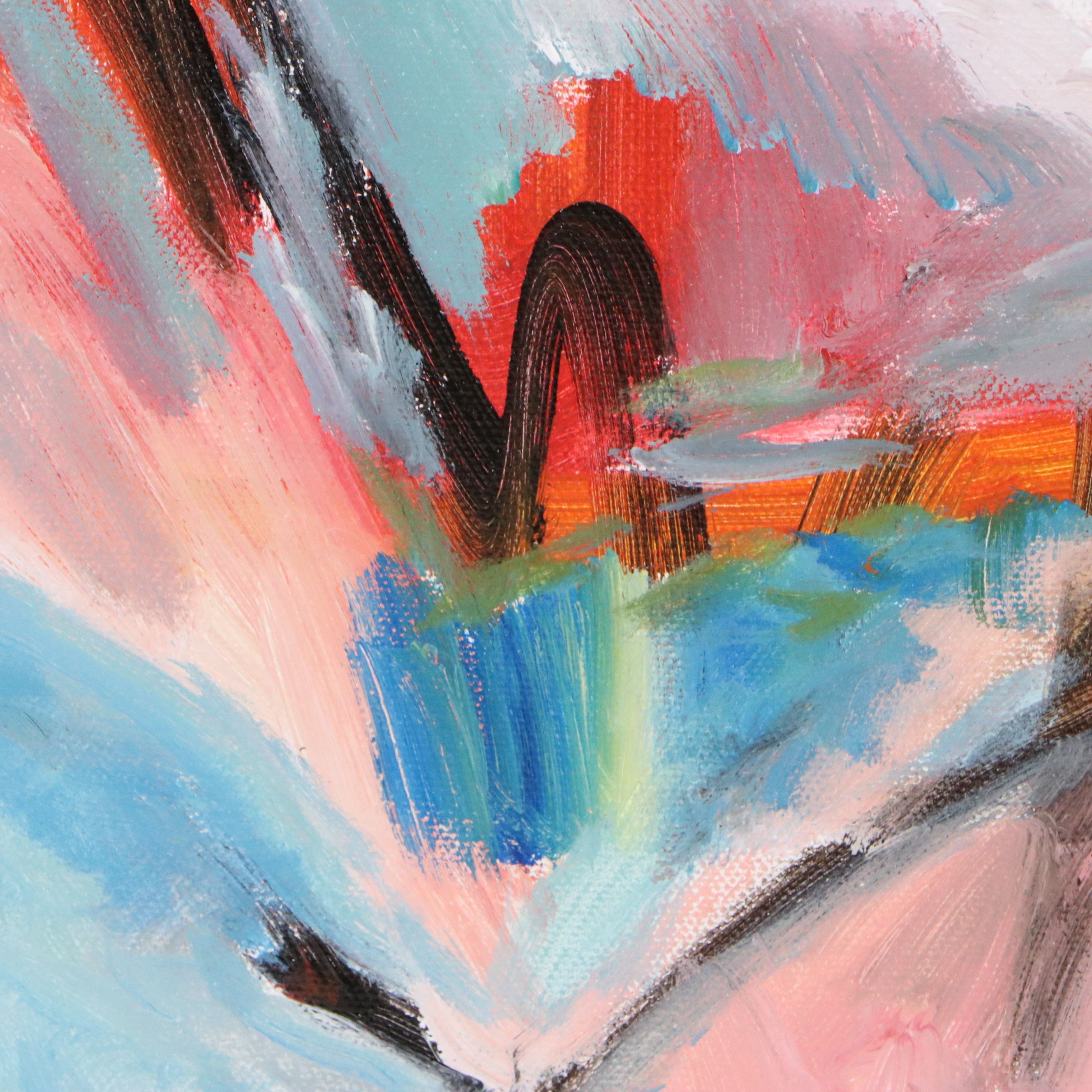 Saul Gefen Abstract Acrylic Painting, 2026