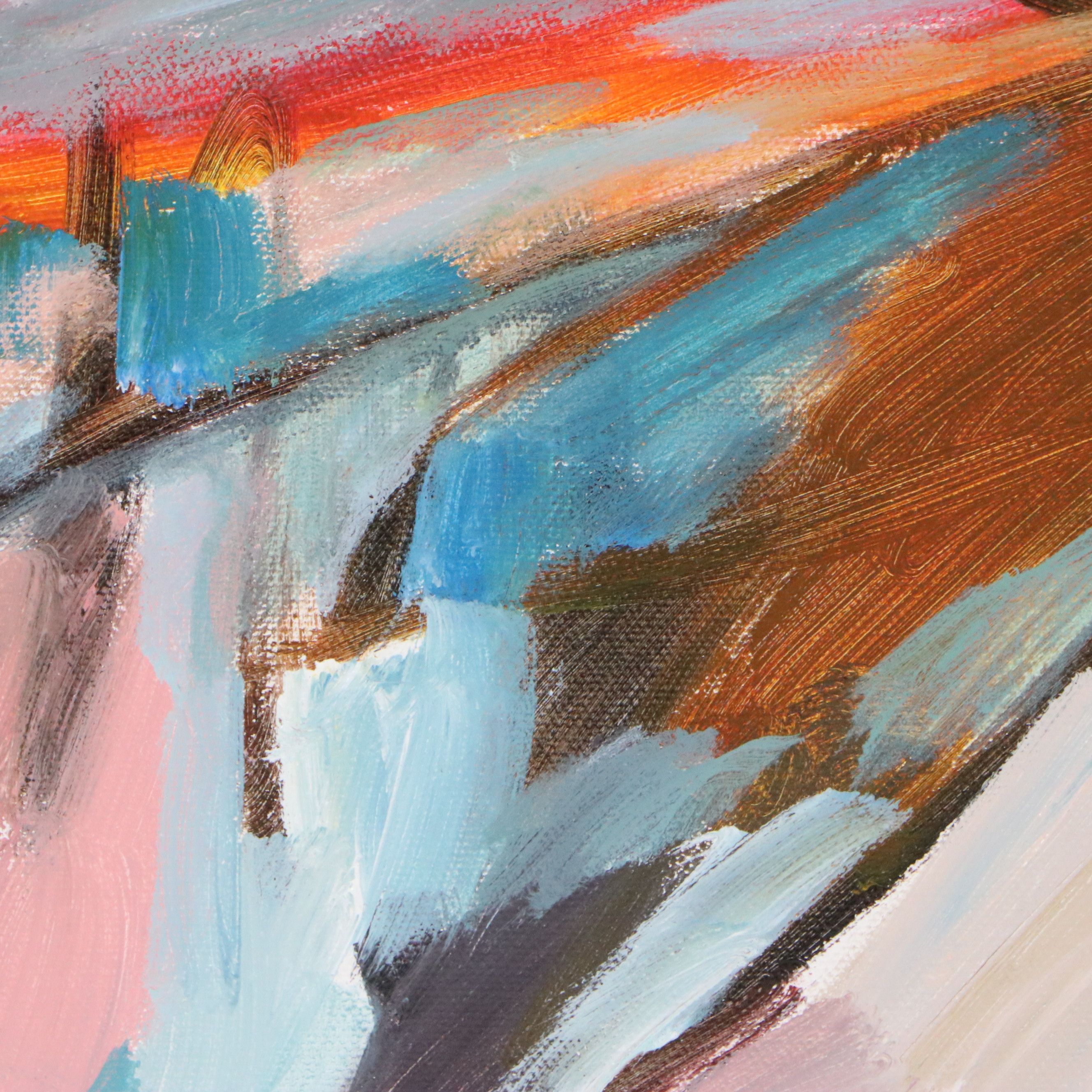 Saul Gefen Abstract Acrylic Painting, 2026