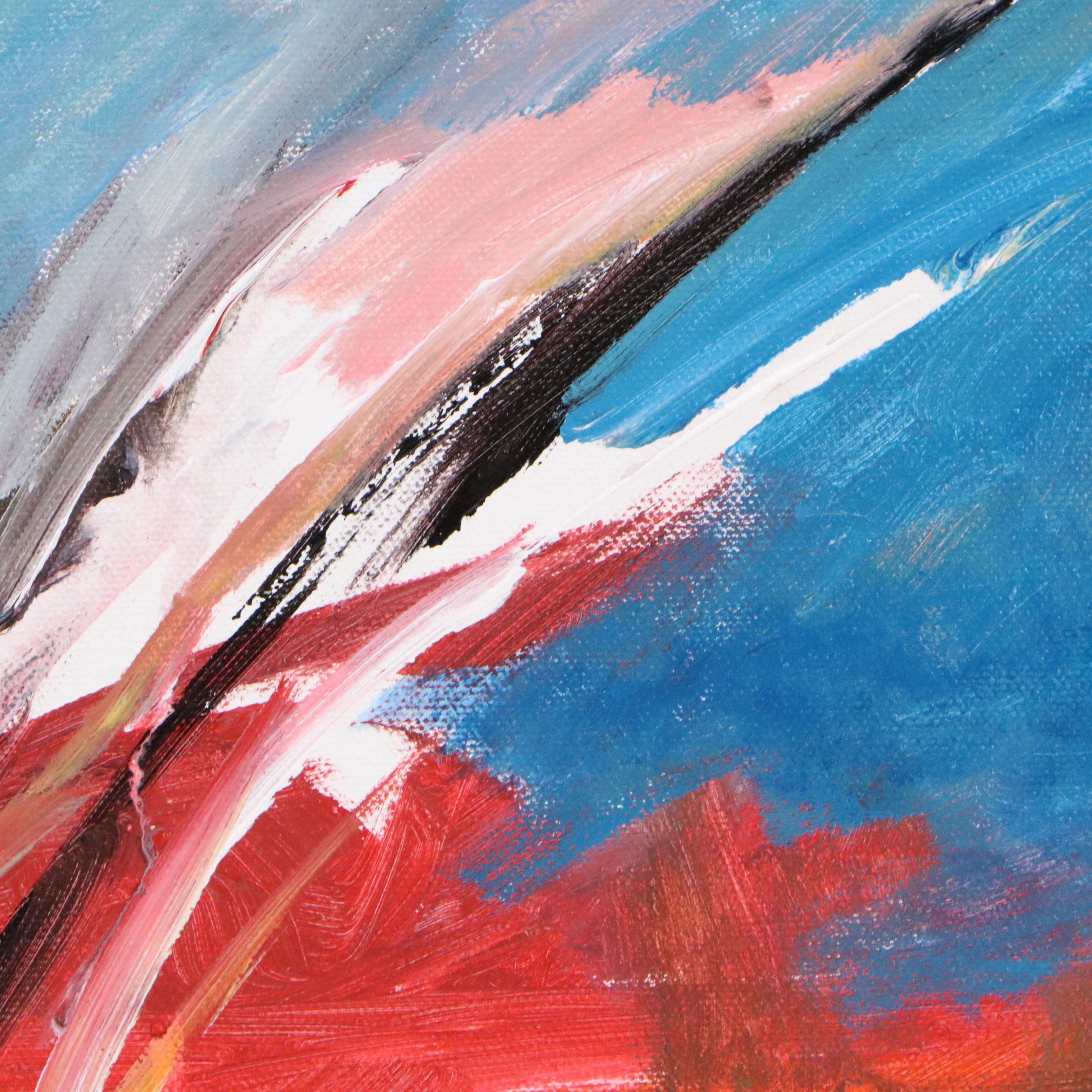 Saul Gefen Abstract Acrylic Painting, 2026