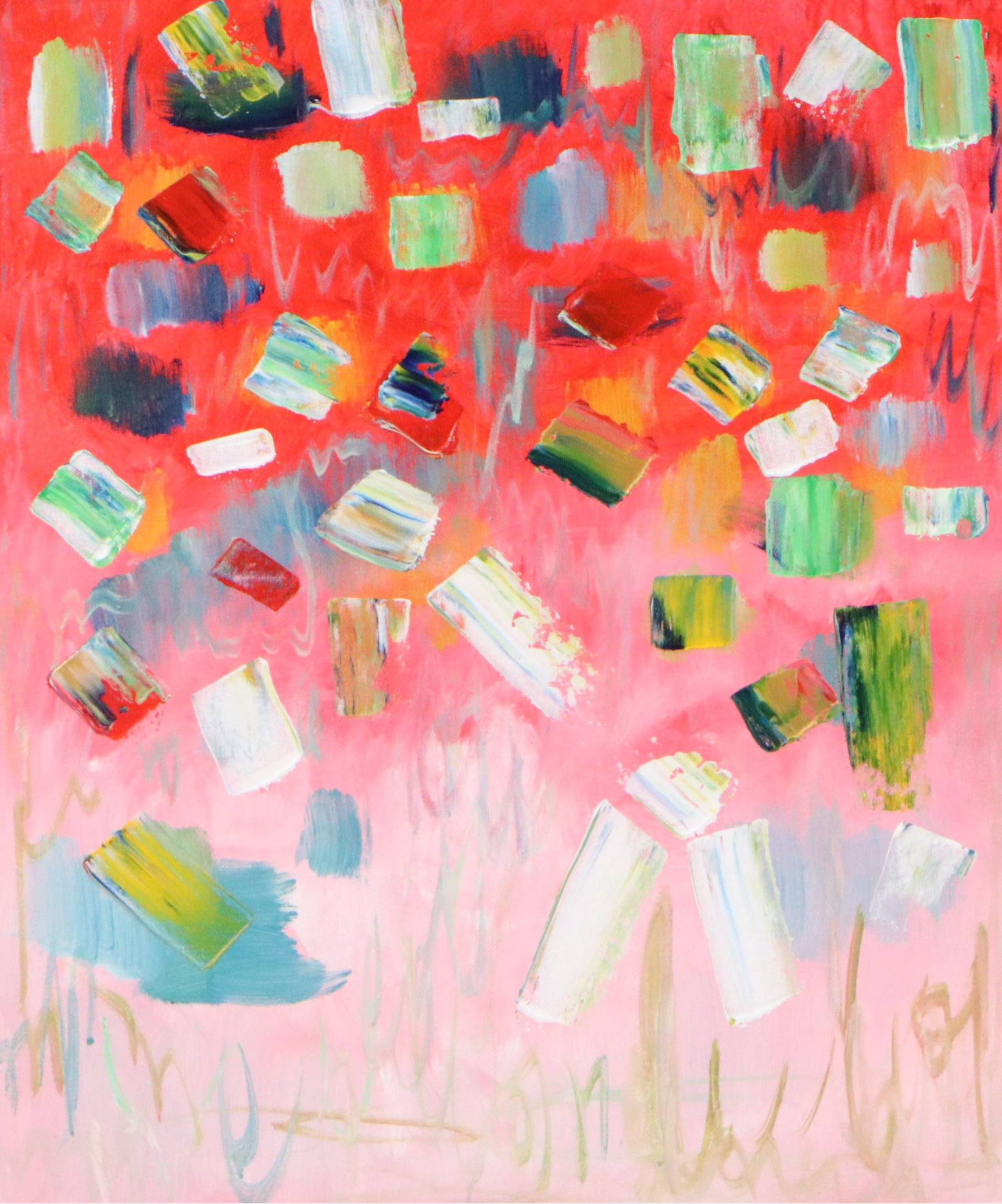 Saul Gefen Abstract Acrylic Painting, 2026