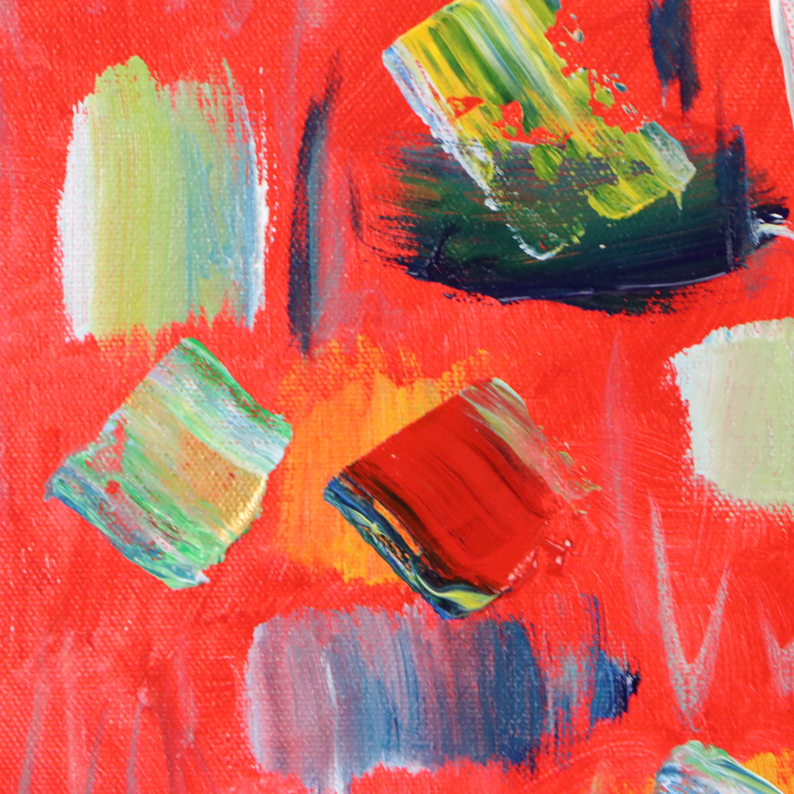 Saul Gefen Abstract Acrylic Painting, 2026