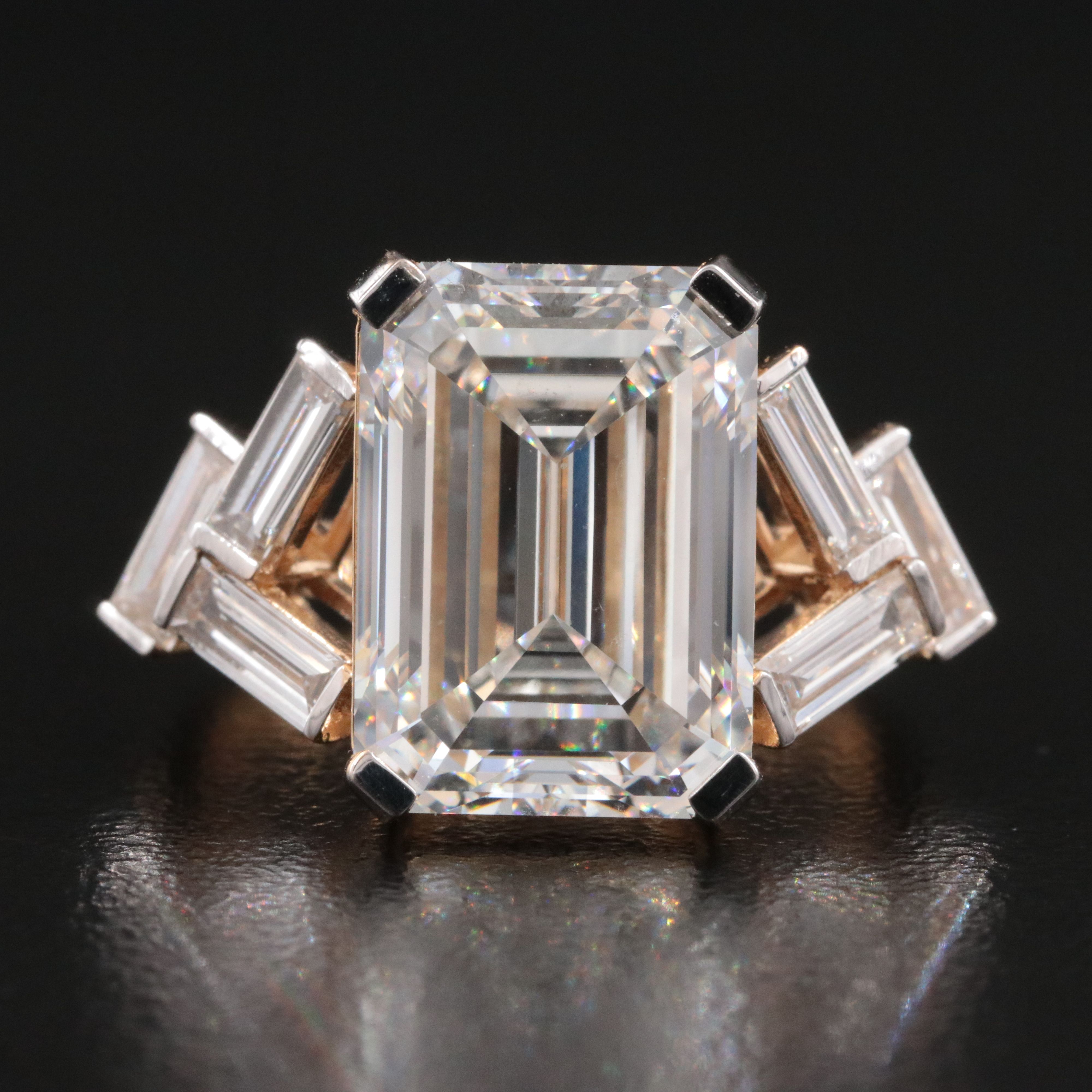 18K 7.91 CTW Lab Grown Diamond Ring with IGI Report