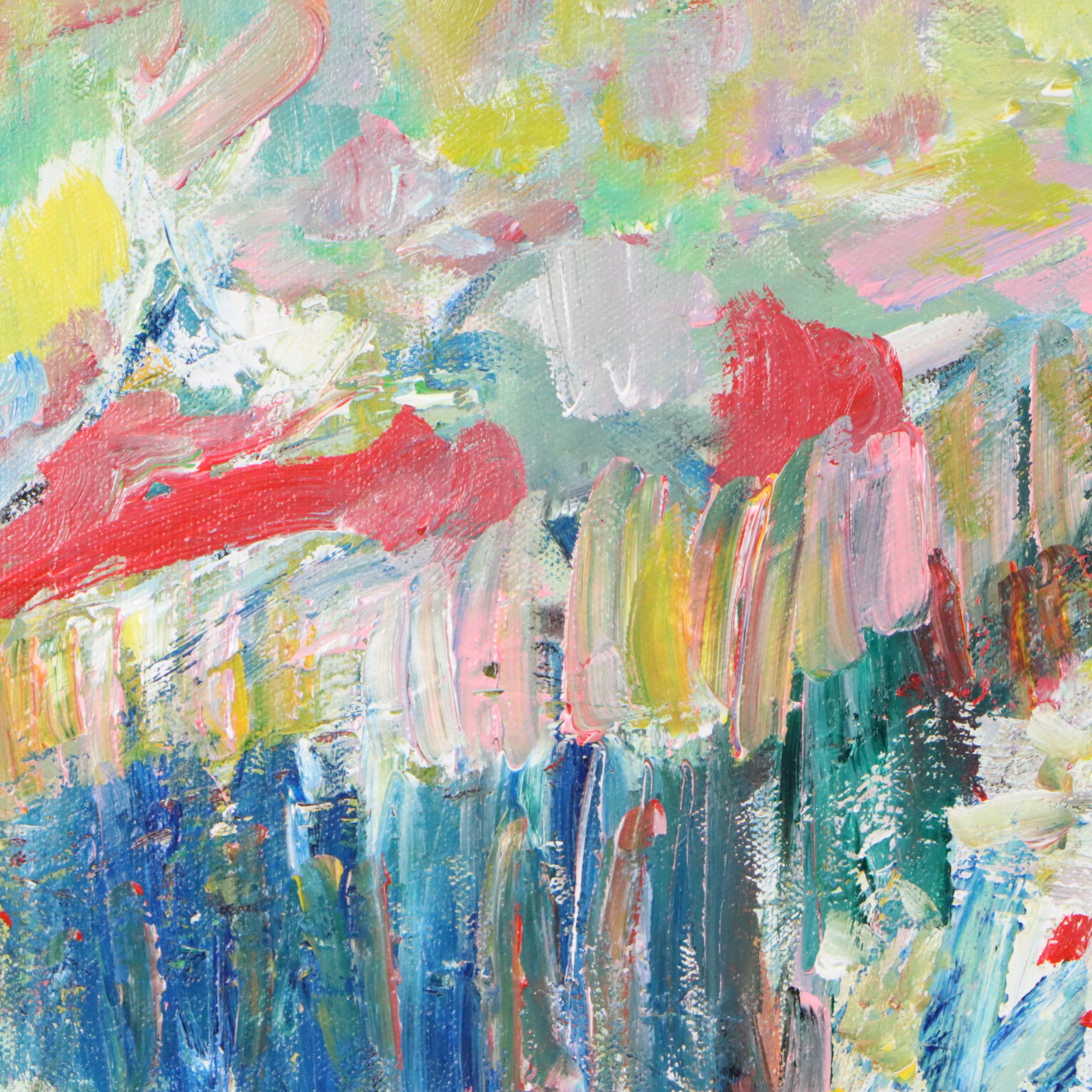 Saul Gefen Abstract Acrylic Painting, 2026