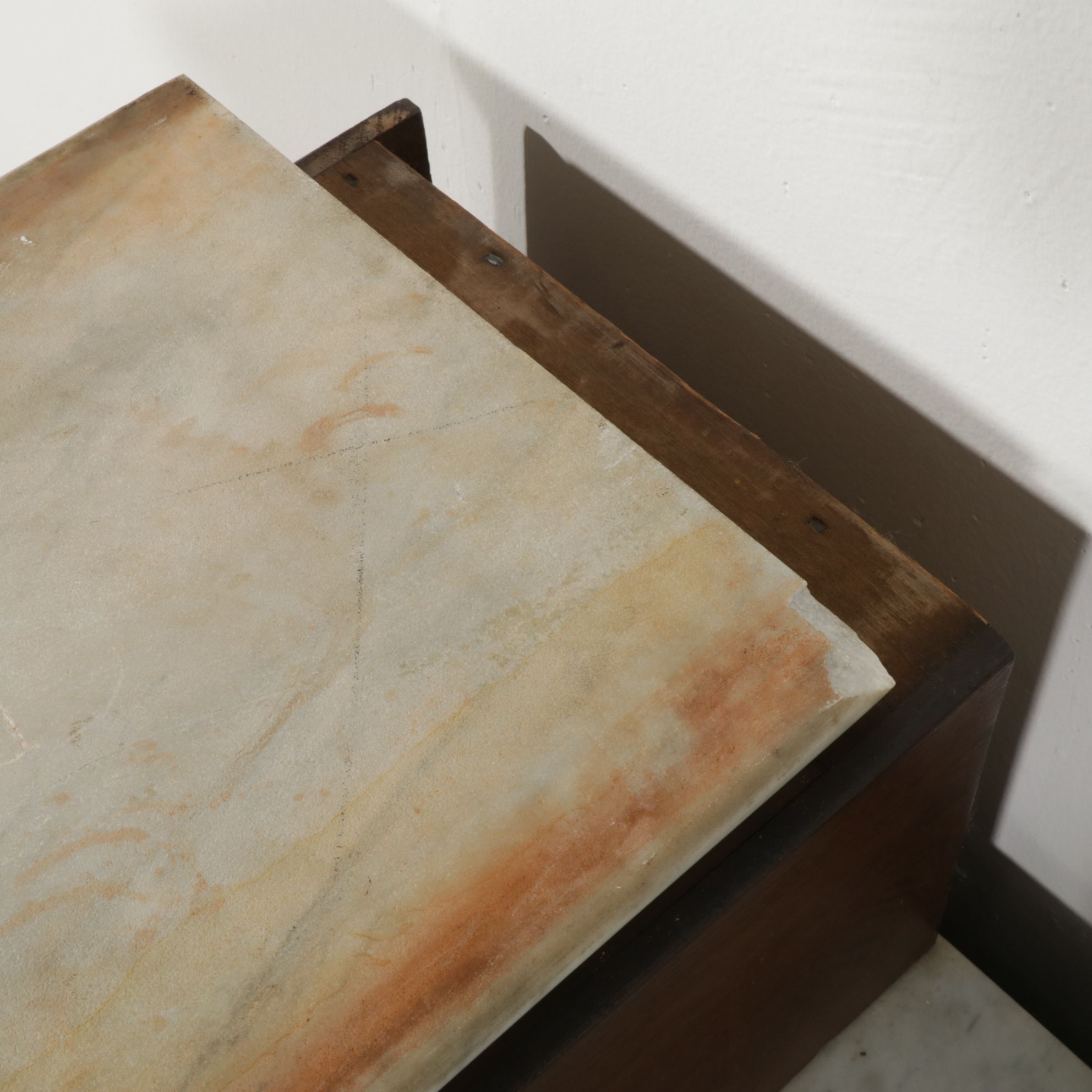 Victorian Walnut and Burl Wood Dresser with Marble Tops and Mirror