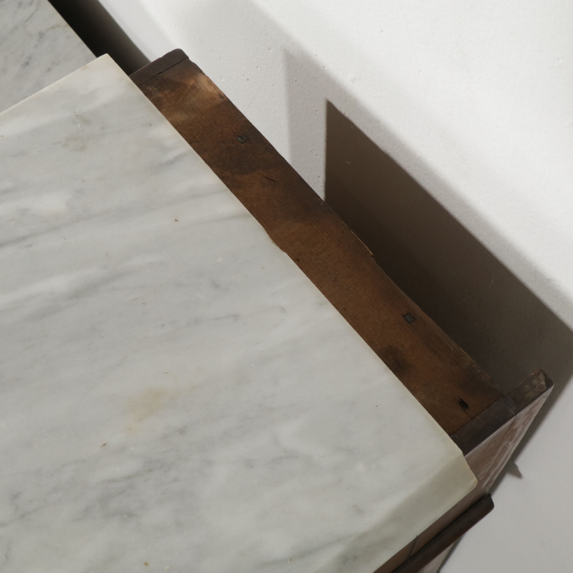 Victorian Walnut and Burl Wood Dresser with Marble Tops and Mirror
