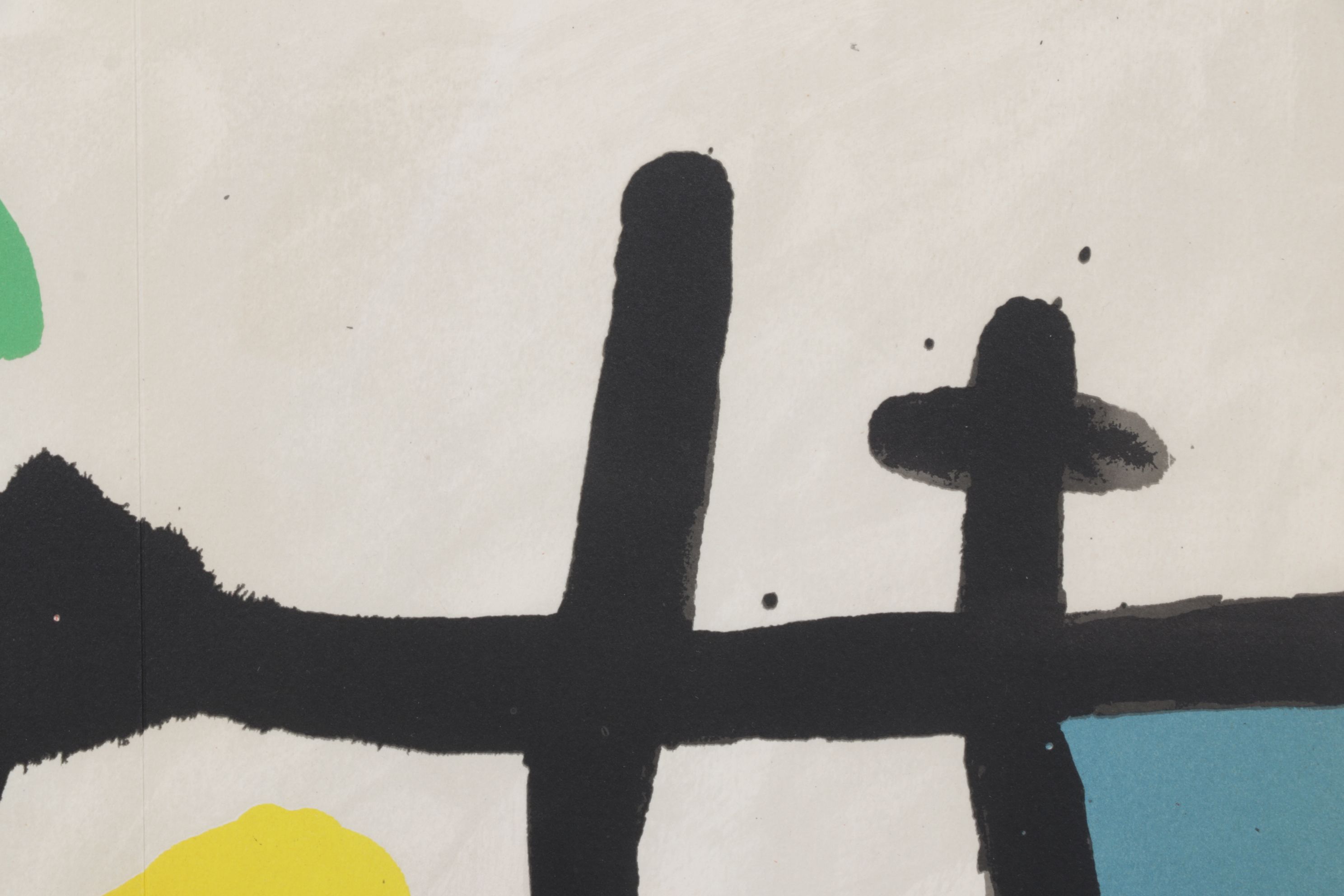 Joan Miró Abstract Double-Page Color Lithograph from "Tapís de Tarragona," 1972