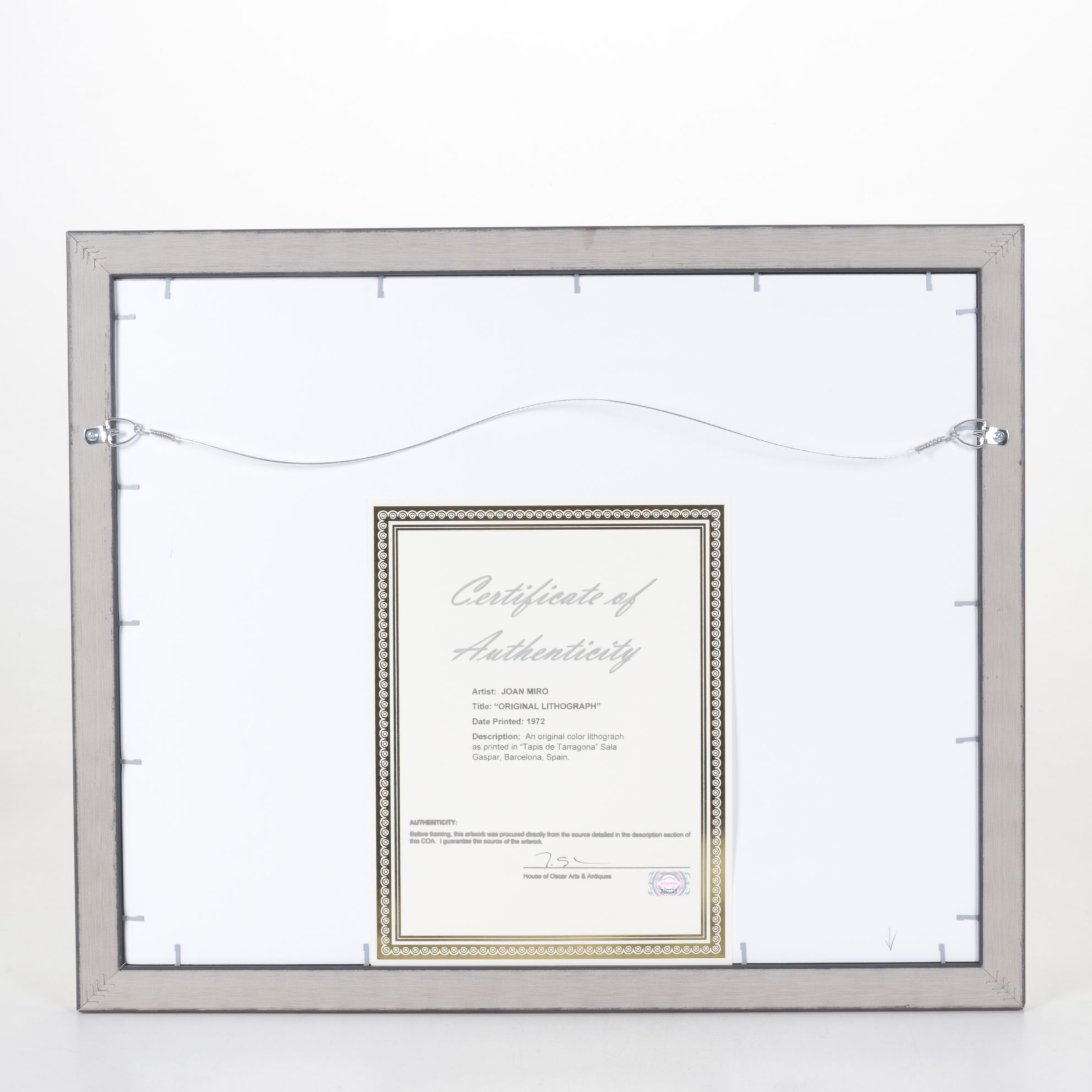 Joan Miró Abstract Double-Page Color Lithograph from "Tapís de Tarragona," 1972