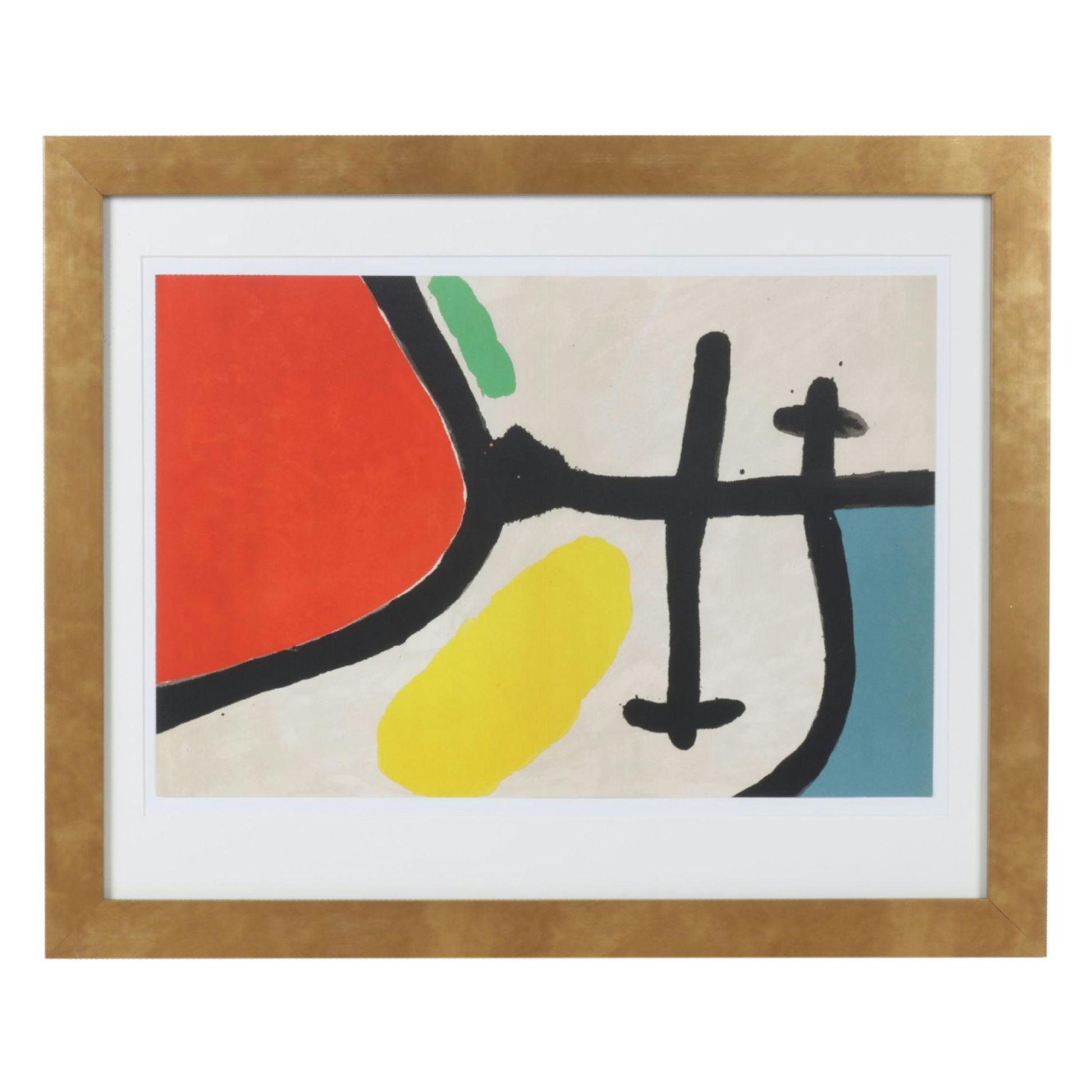 Joan Miró Abstract Double-Page Color Lithograph from "Tapís de Tarragona," 1972