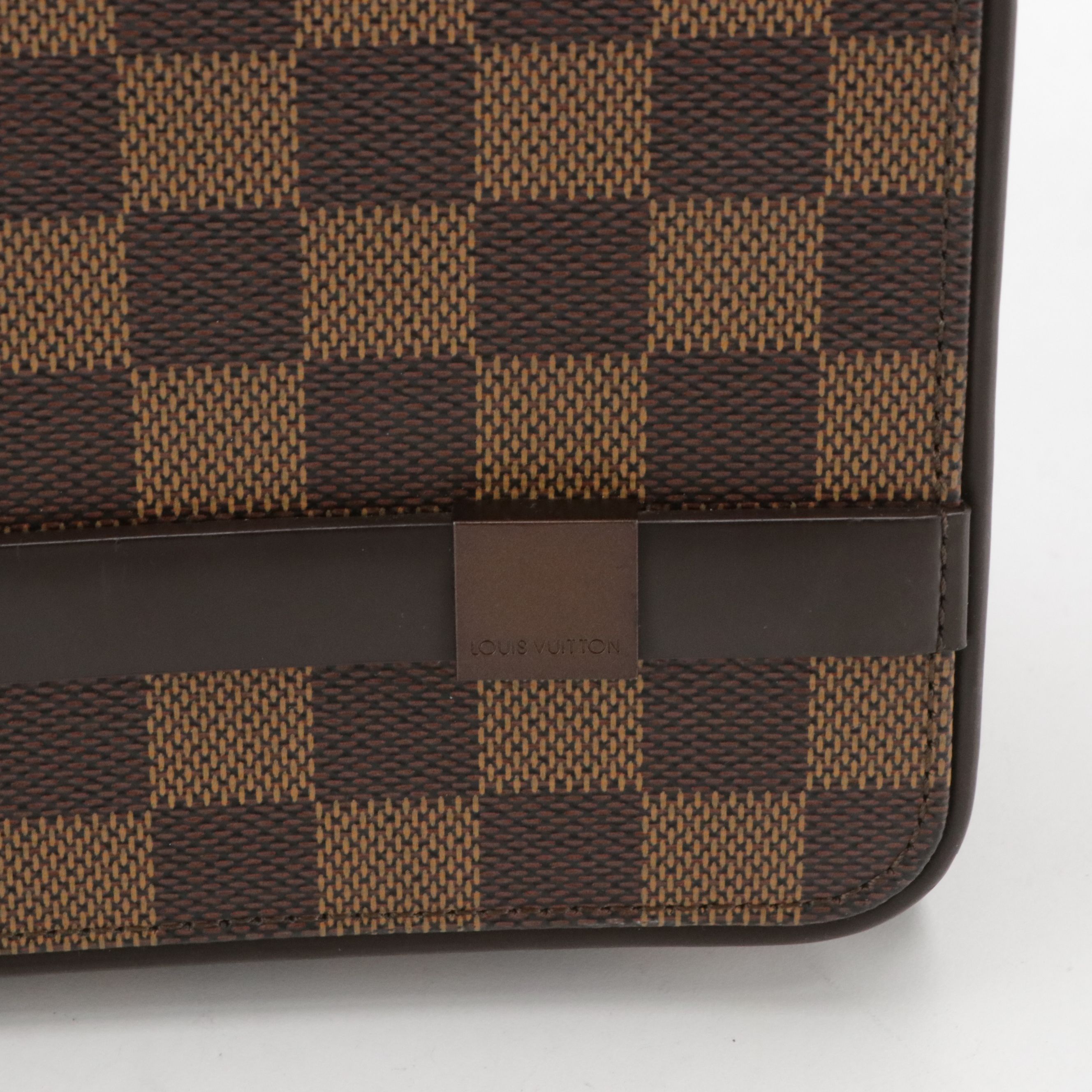 Louis Vuitton Tribeca Carre Shoulder Bag in Damier Ebene Canvas and Leather