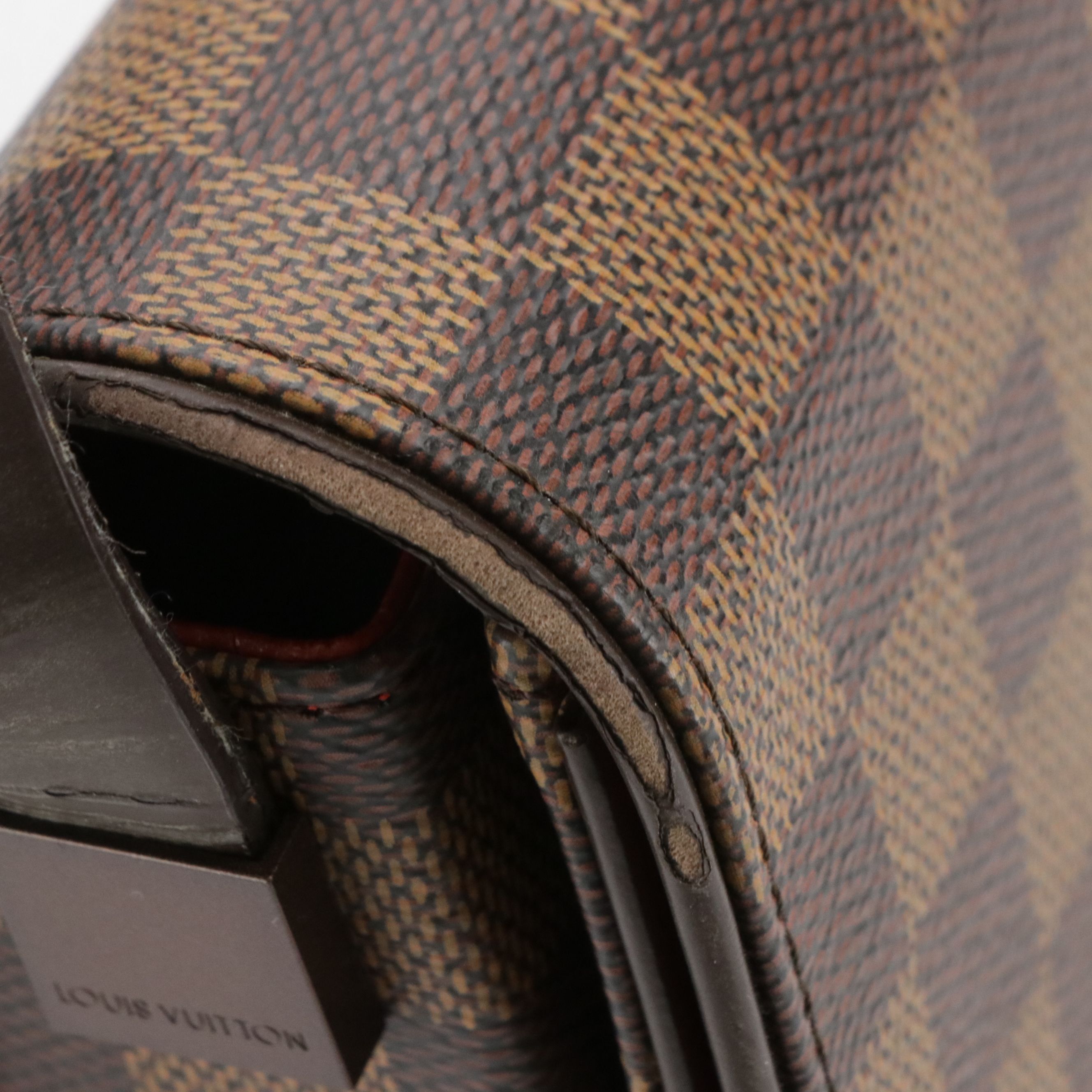 Louis Vuitton Tribeca Carre Shoulder Bag in Damier Ebene Canvas and Leather