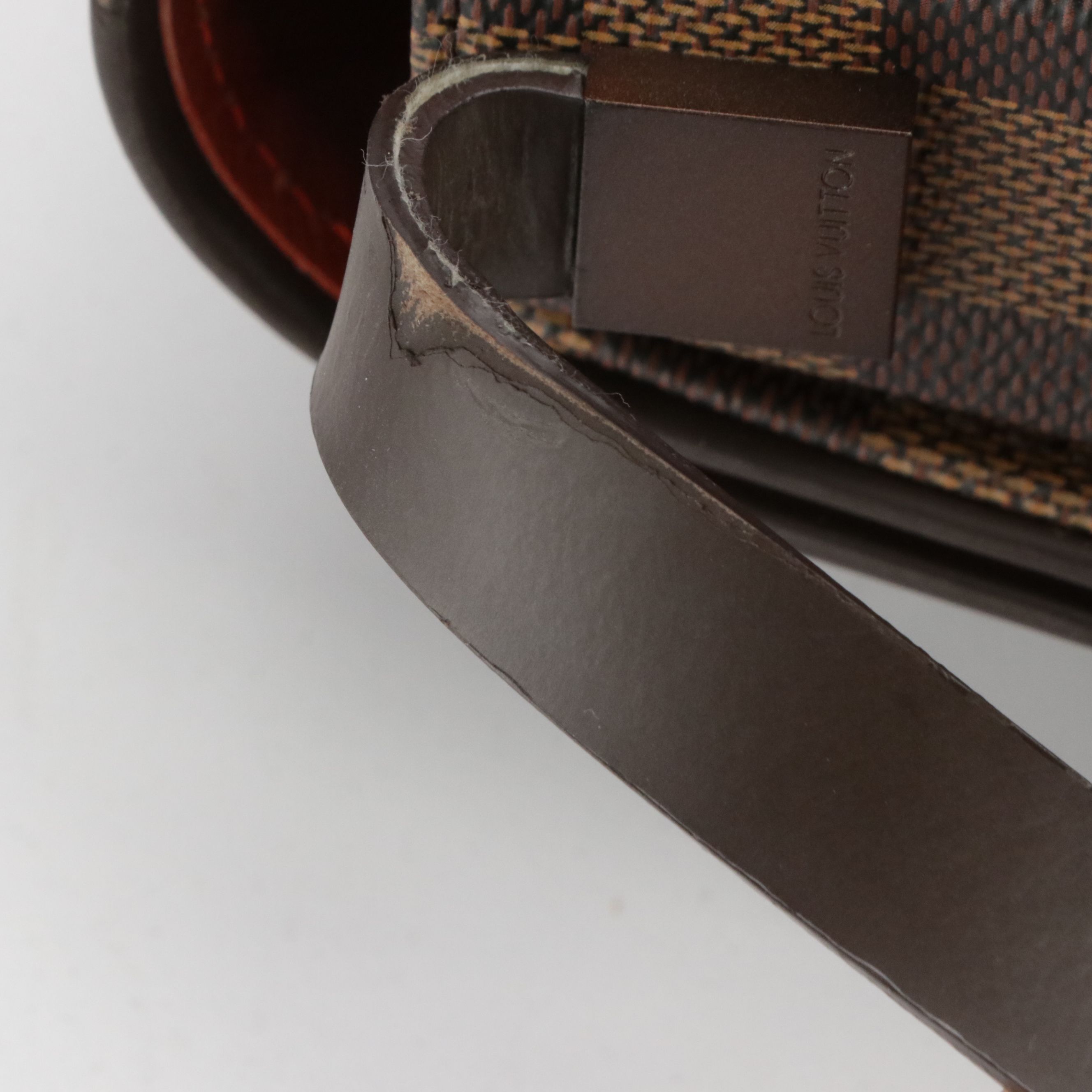 Louis Vuitton Tribeca Carre Shoulder Bag in Damier Ebene Canvas and Leather