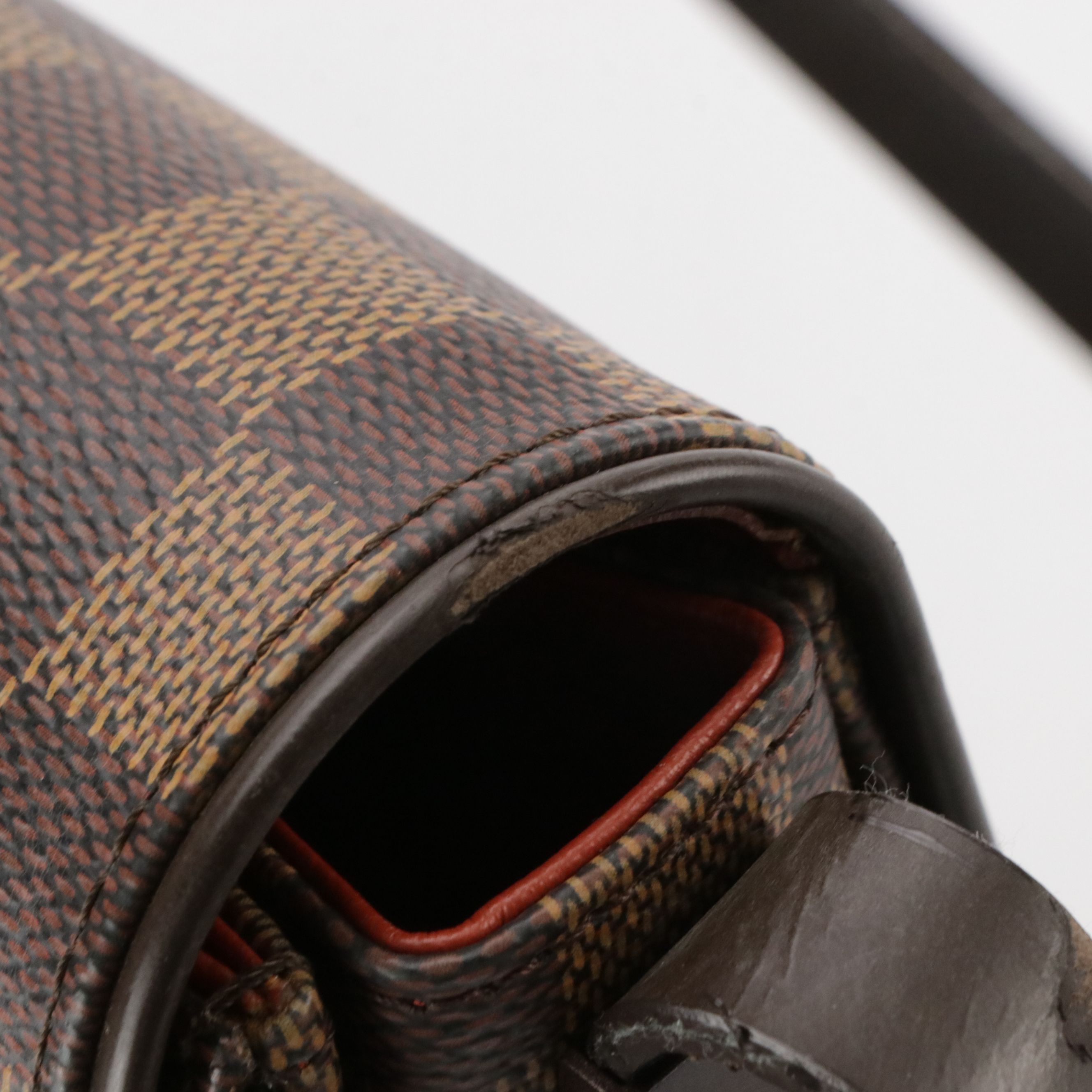 Louis Vuitton Tribeca Carre Shoulder Bag in Damier Ebene Canvas and Leather