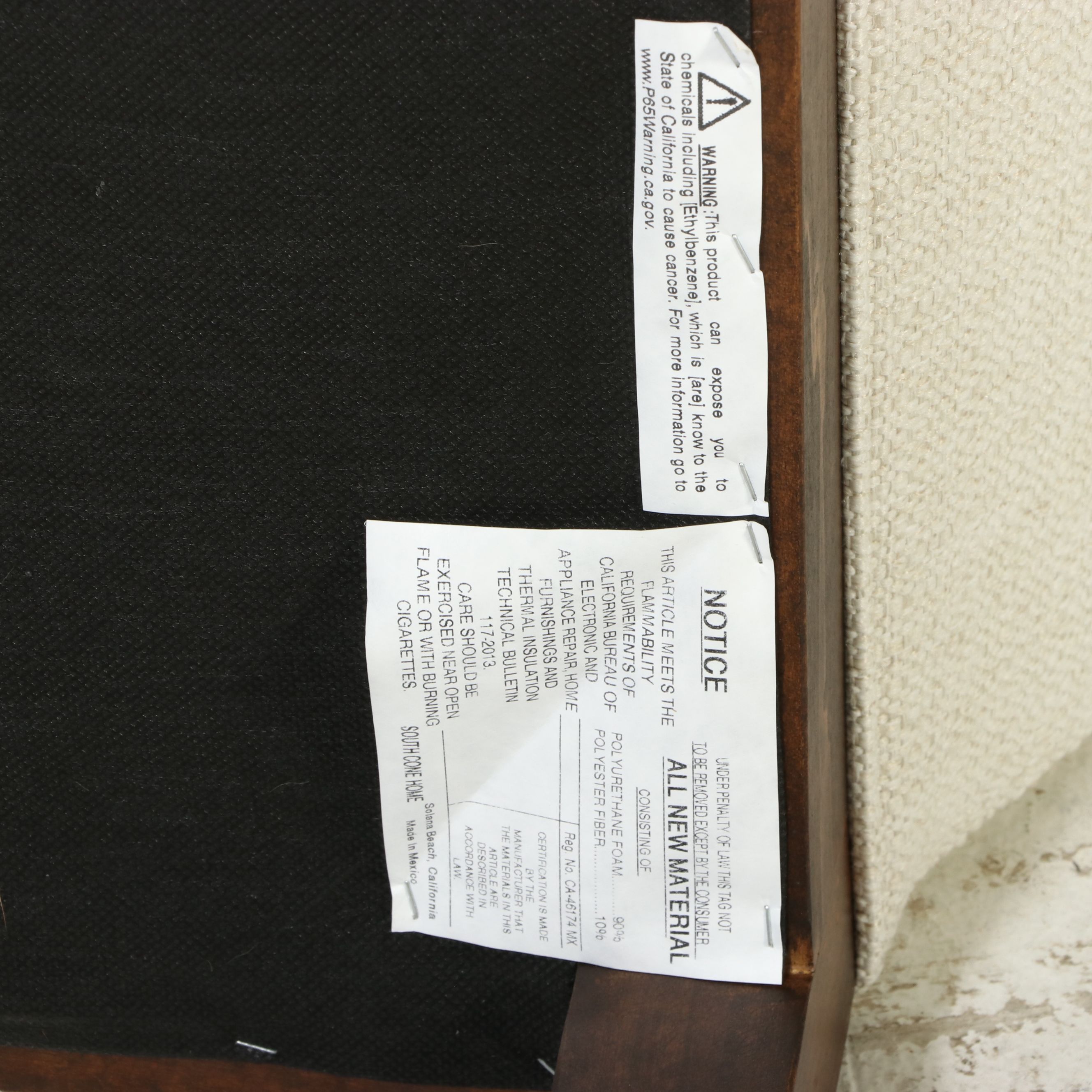 Set of Four South Cone Home Upholstered Dining Chairs