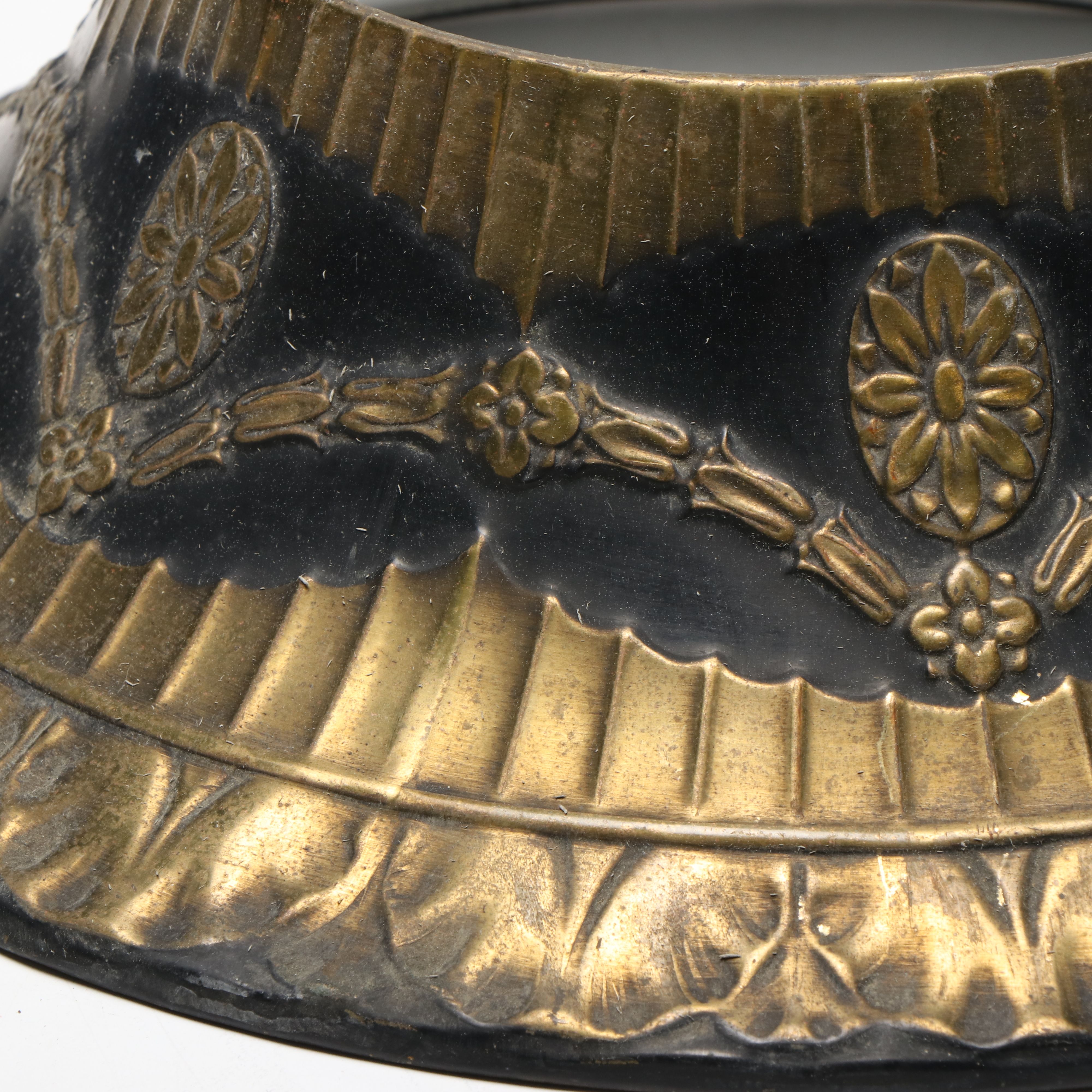 Pair of Empire Style Brass Torchiere Shades