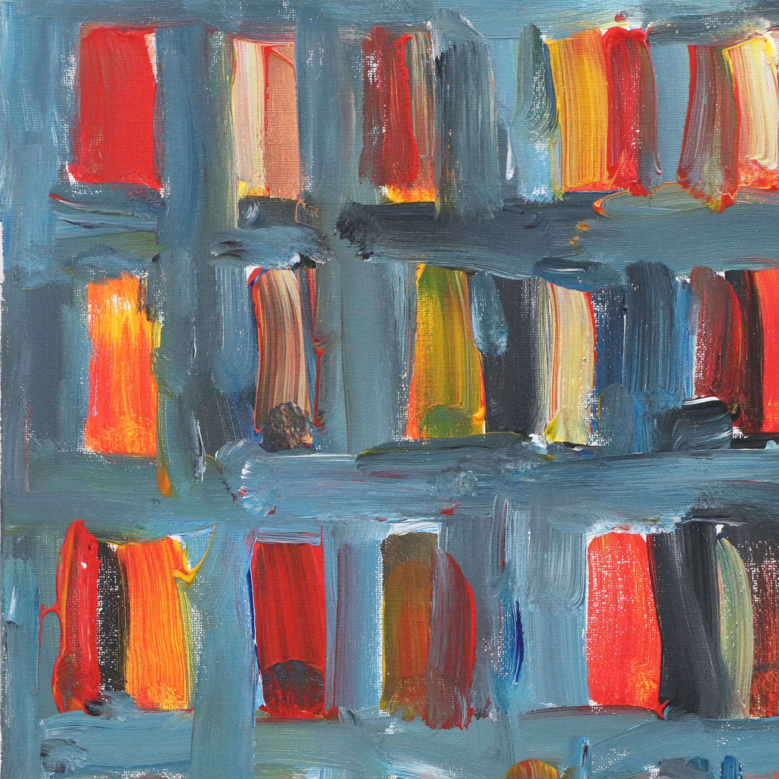 Leif Janek Abstract Geometric Acrylic Painting, 2026