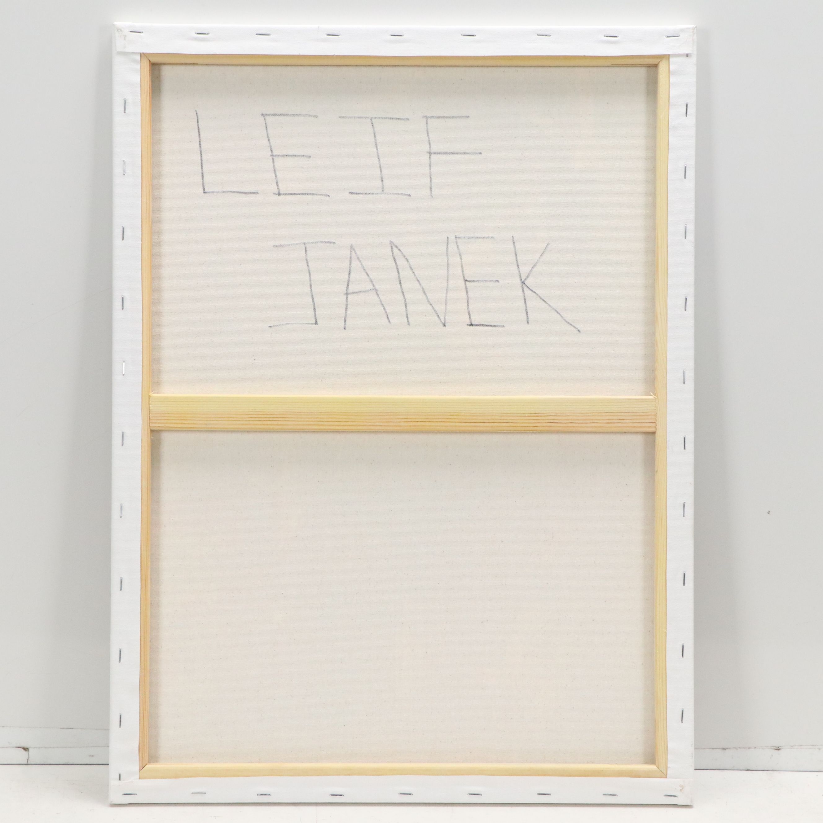 Leif Janek Abstract Geometric Acrylic Painting, 2026