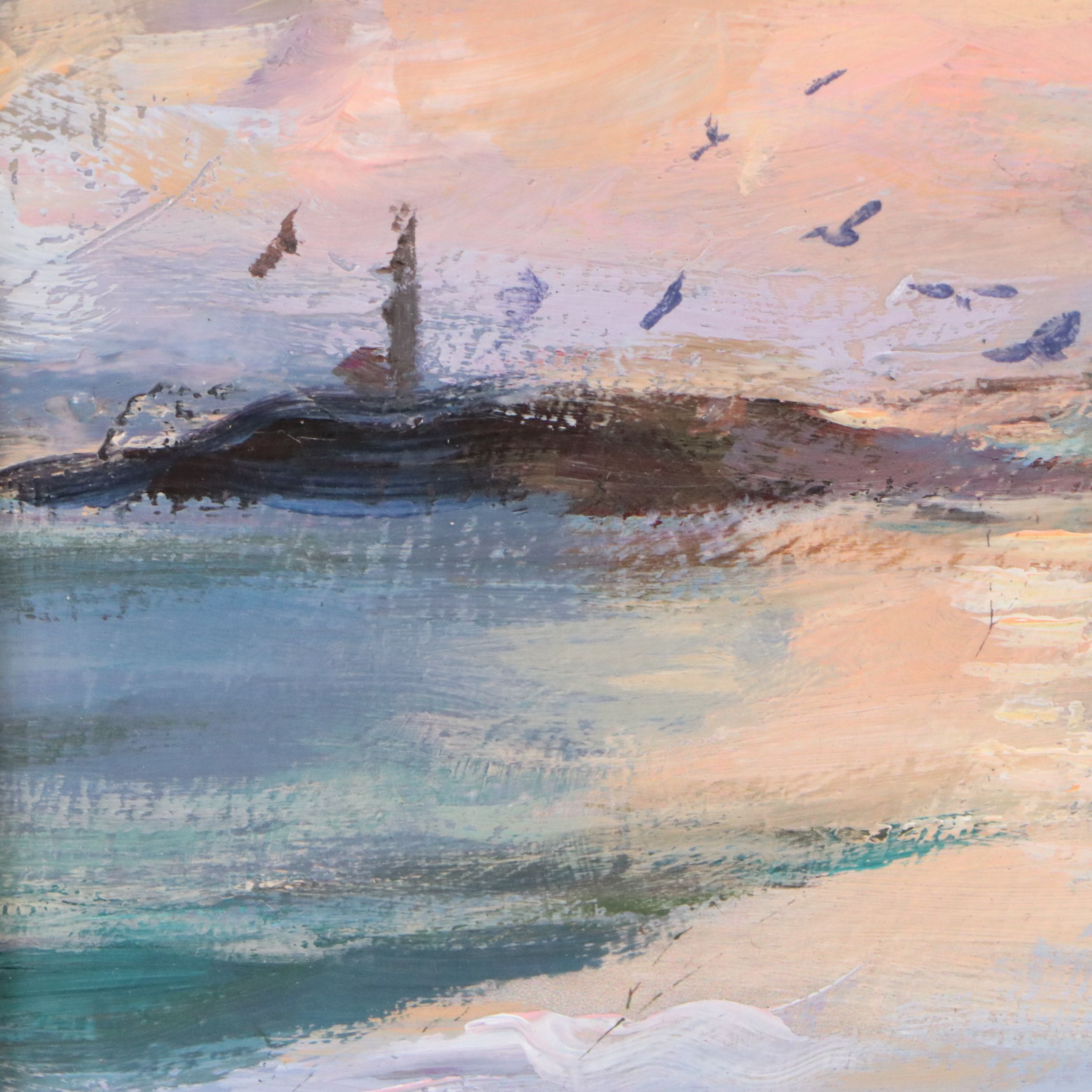 A. Rey Oil Painting "Under a Sunset Cloud," 2026