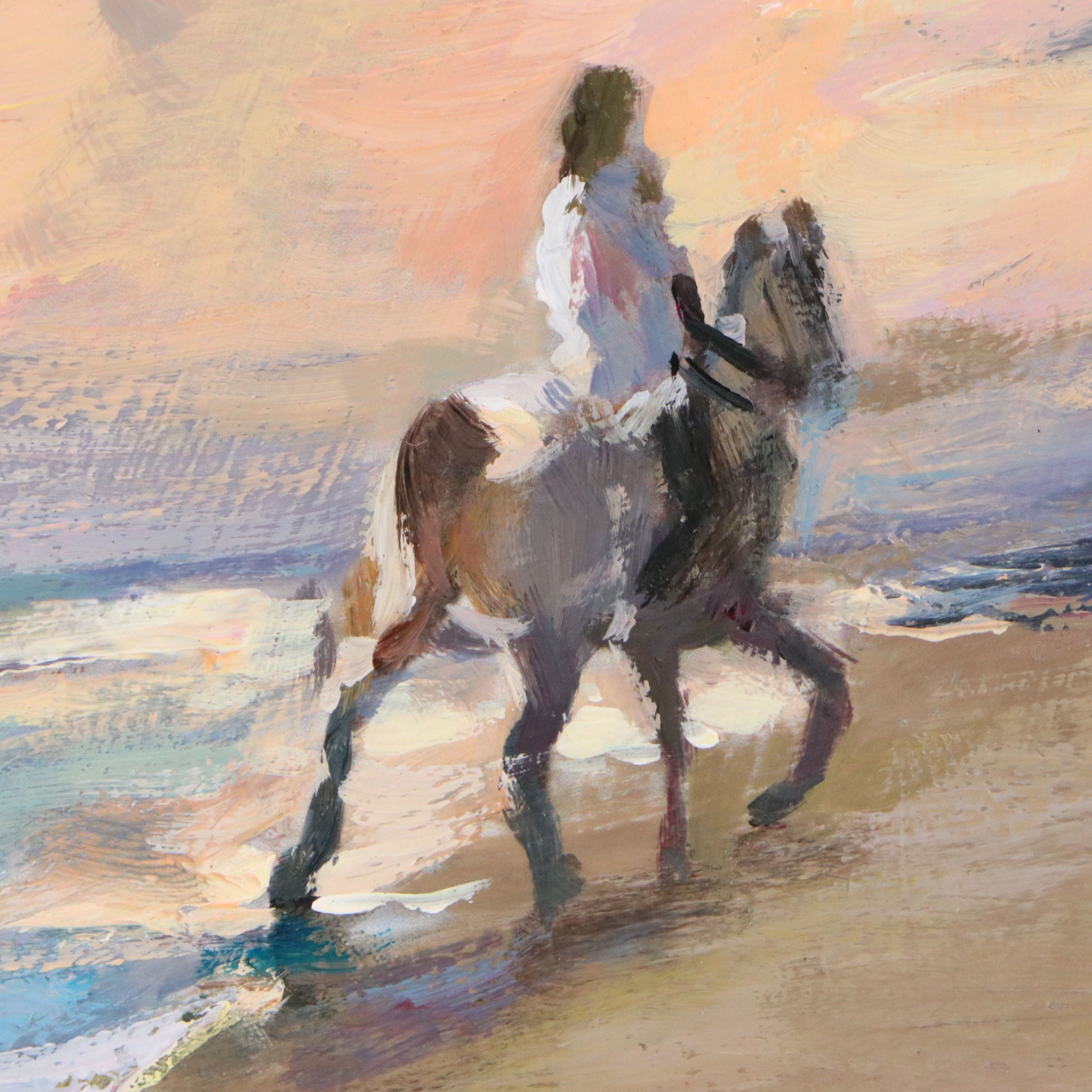 A. Rey Oil Painting "Under a Sunset Cloud," 2026