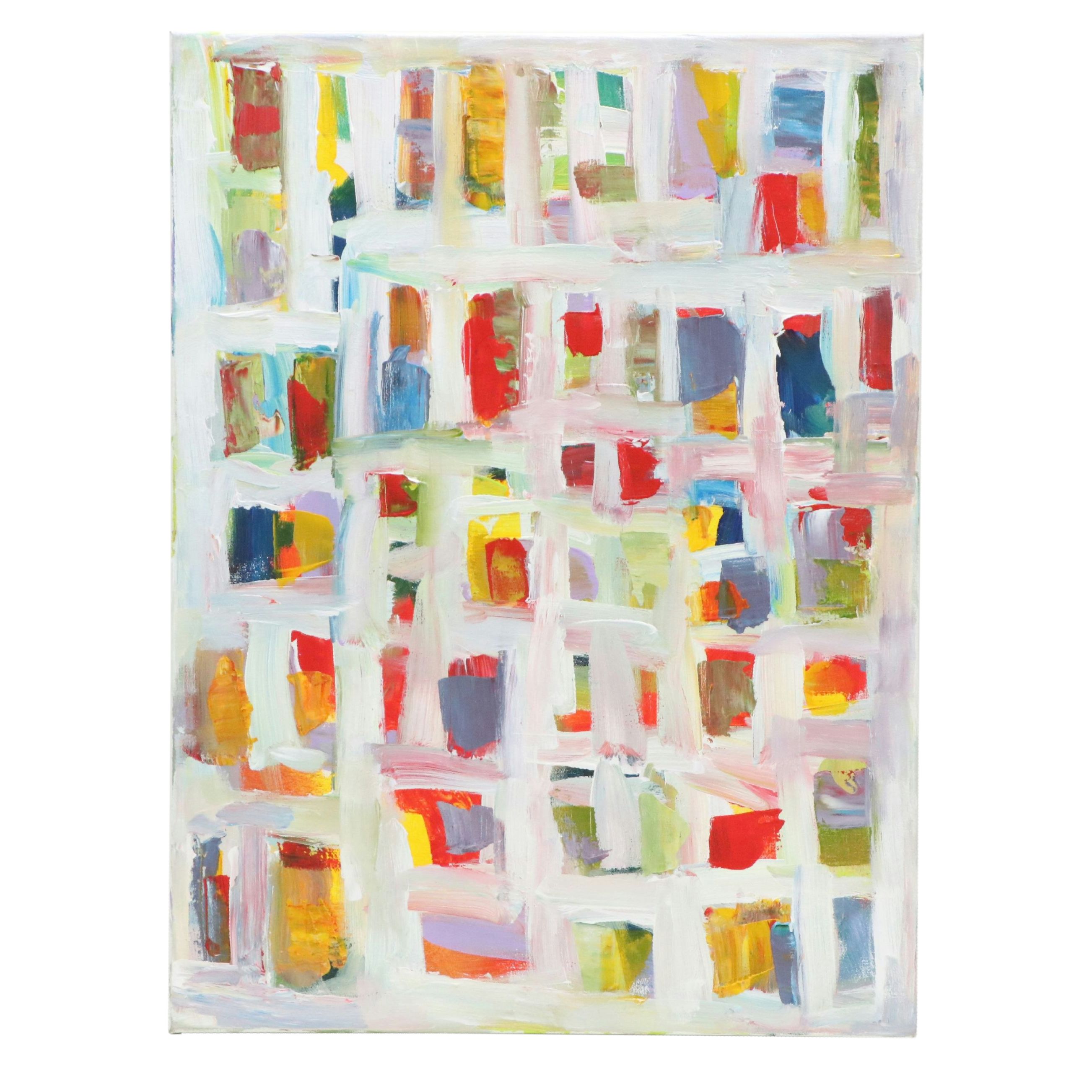 Leif Janek Abstract Geometric Acrylic Painting, 2026