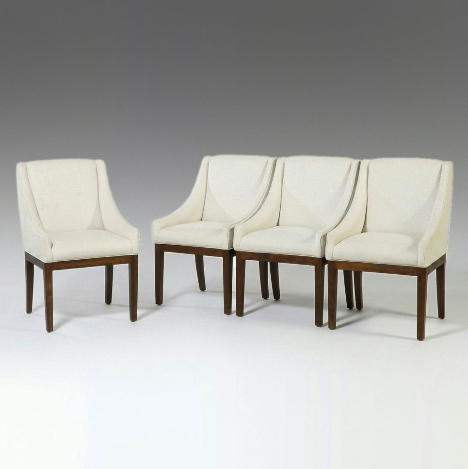 Set of Four South Cone Home Upholstered Dining Chairs