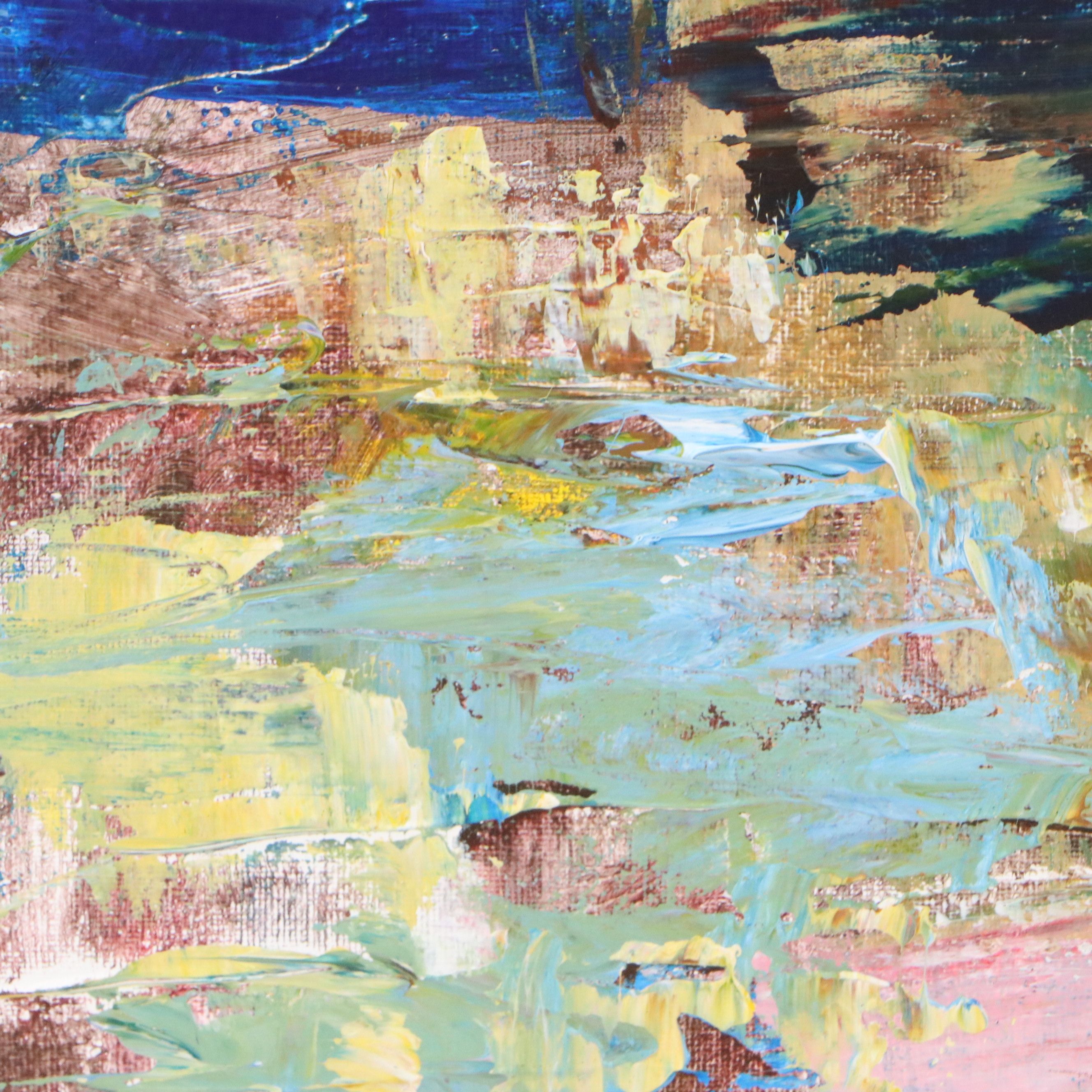 Leif Janek Abstract Acrylic Painting, 21st Century