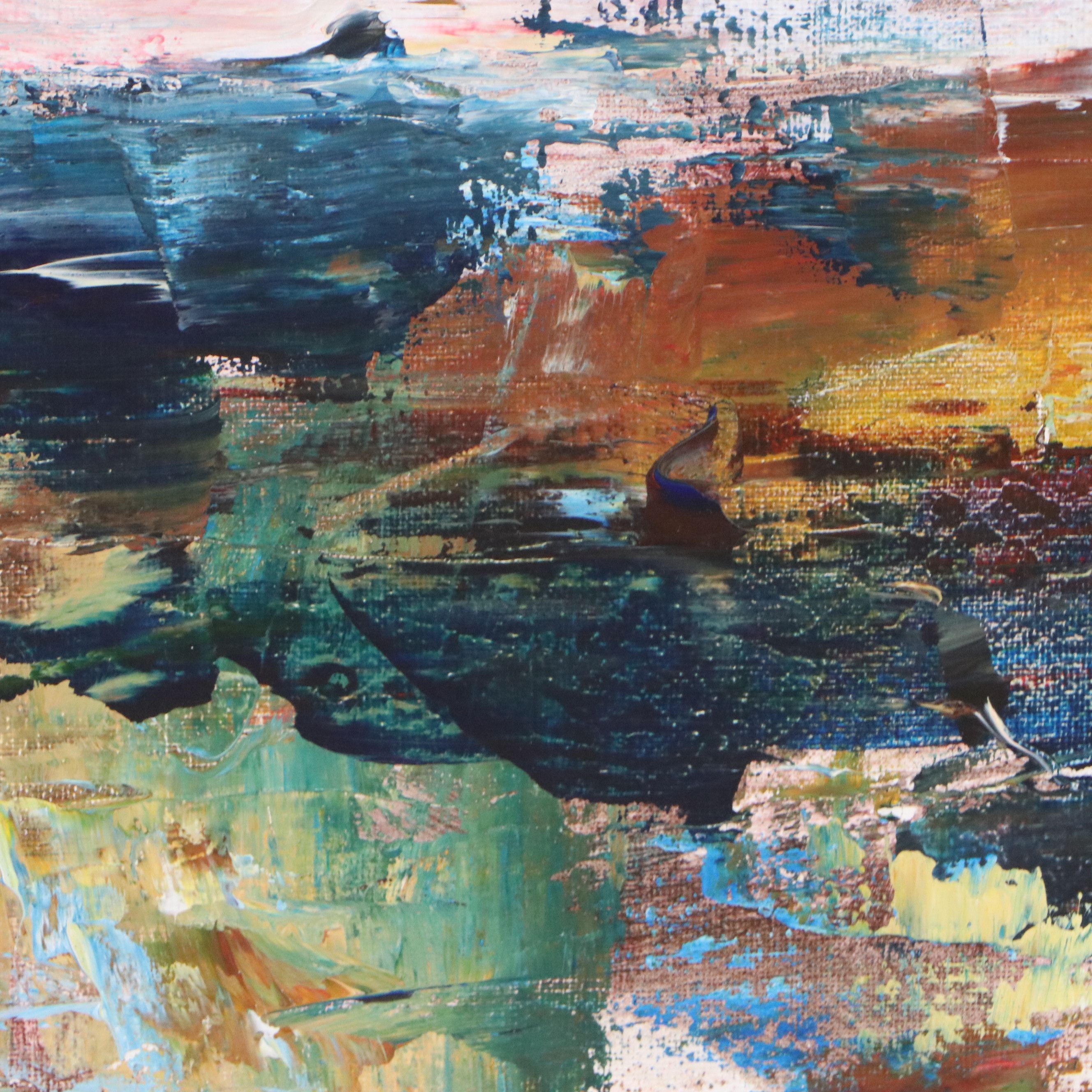 Leif Janek Abstract Acrylic Painting, 21st Century