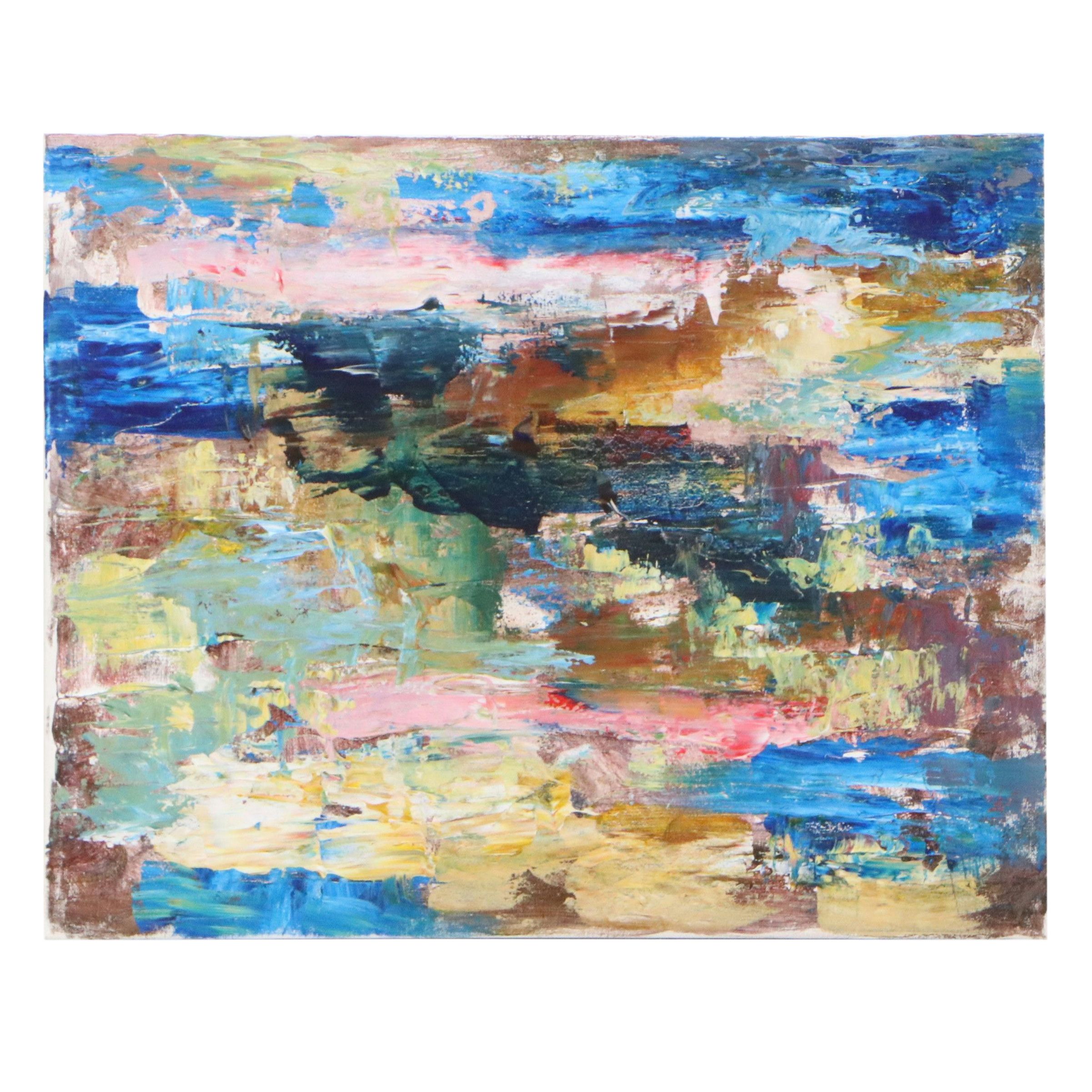 Leif Janek Abstract Acrylic Painting, 21st Century