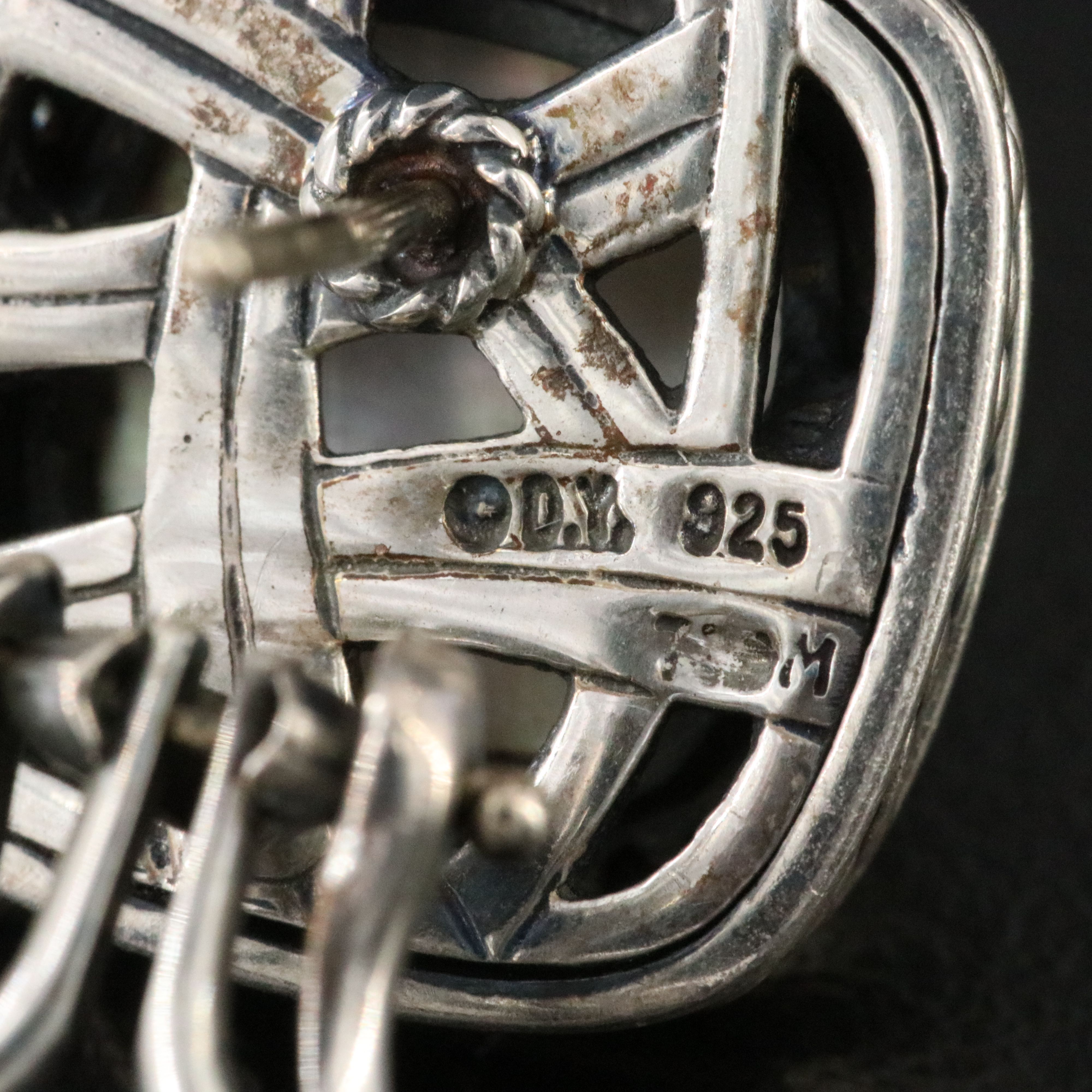 David Yurman Albion Sterling Mother of Pearl and 0.46 CTW Diamond Earrings