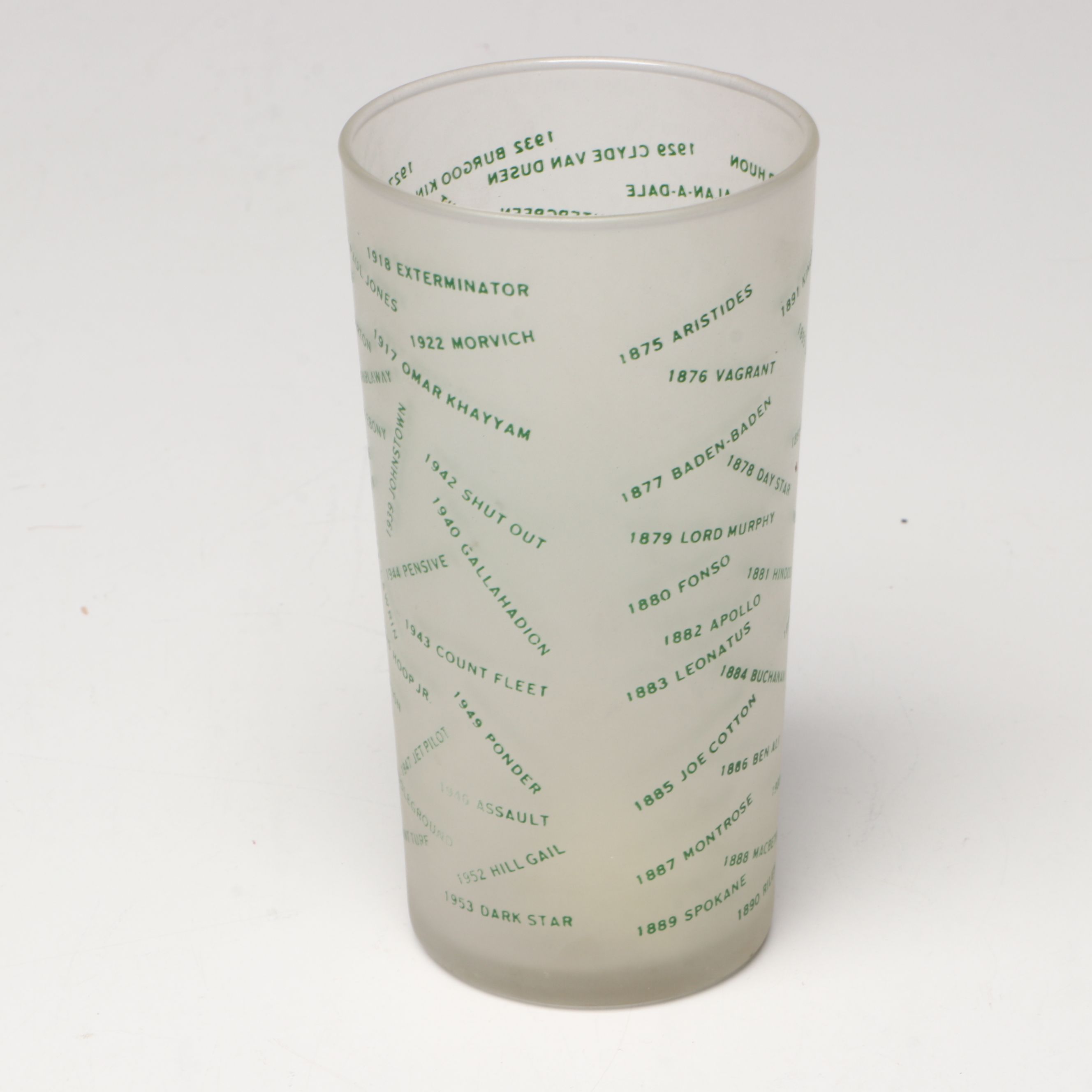1954 Kentucky Derby Libbey Mint Julep Glass