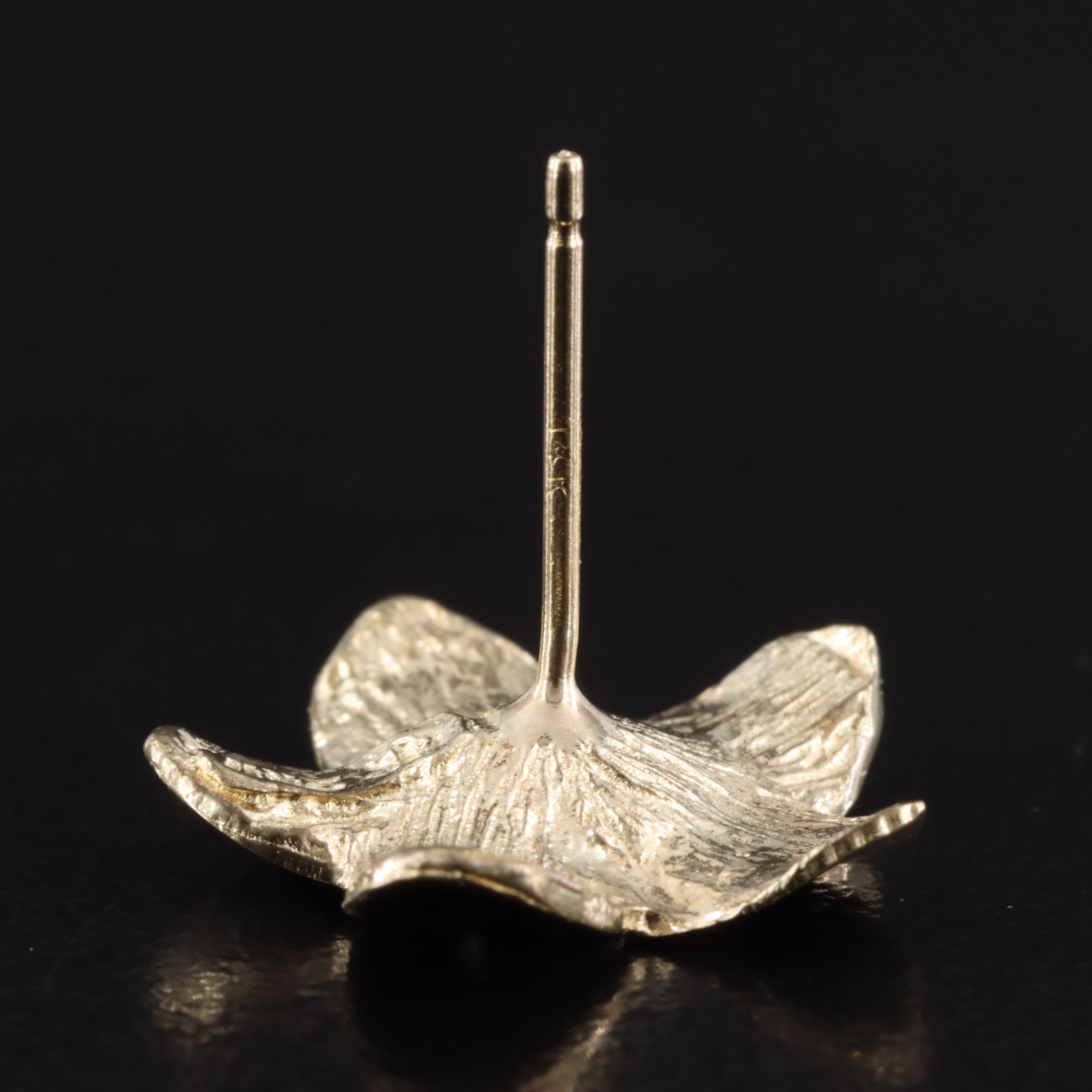 14K Plumeria Flower Earrings