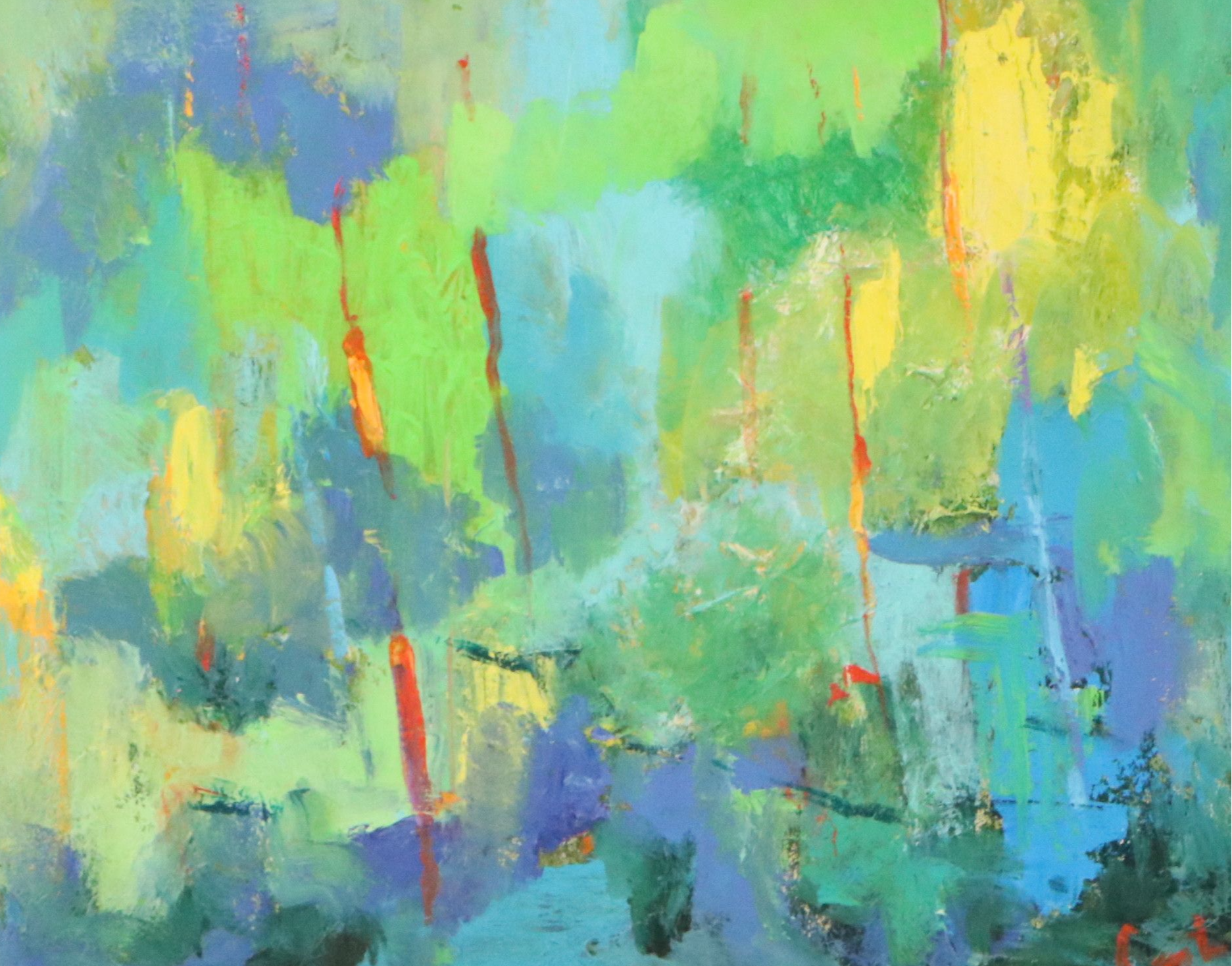 Chris Comte Abstract Acrylic Painting, 21st Century