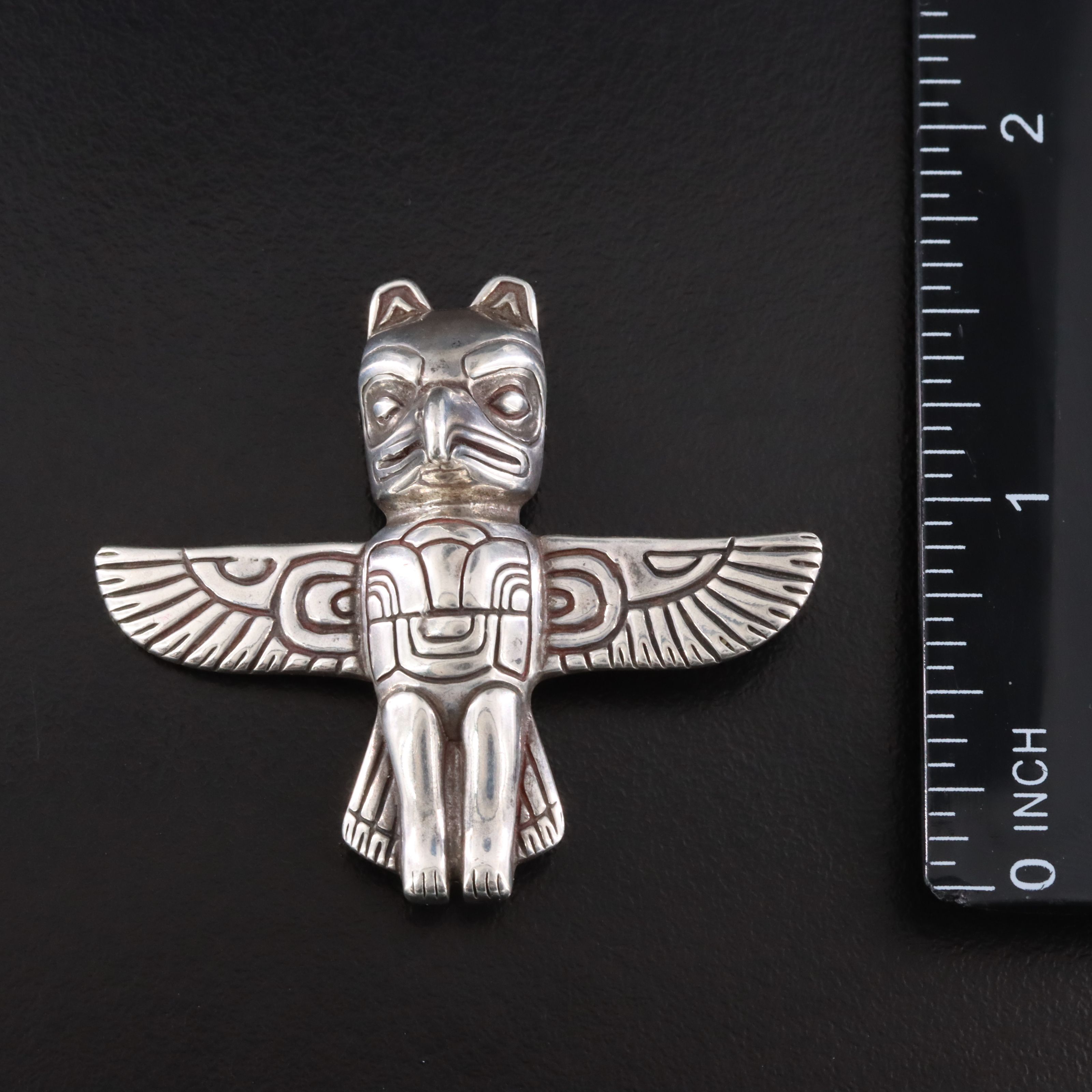 Vintage Northwest Coast Kabana Sterling Totem Pin