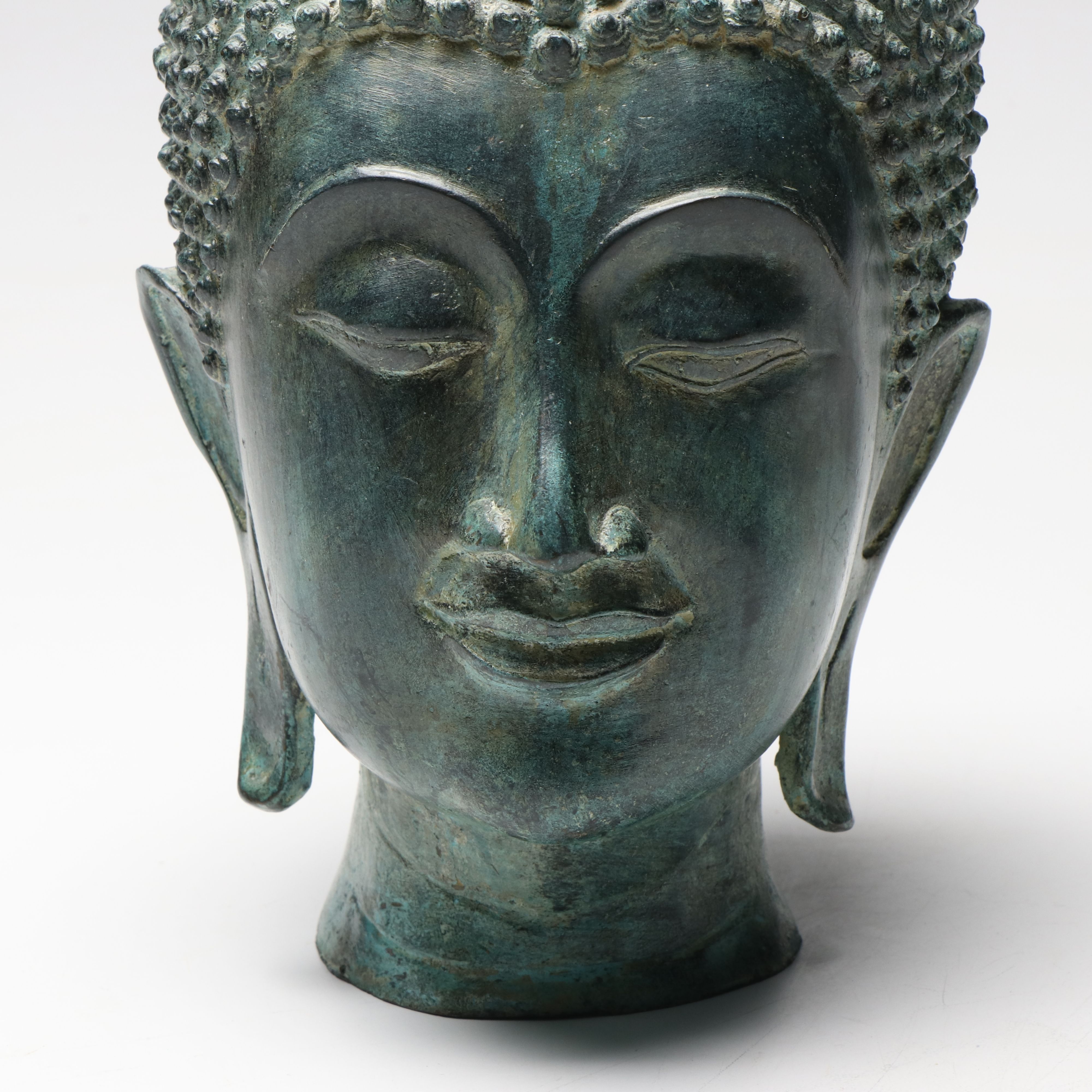 Southeast Asian Style Oxidized Metal Buddha Heads | EBTH