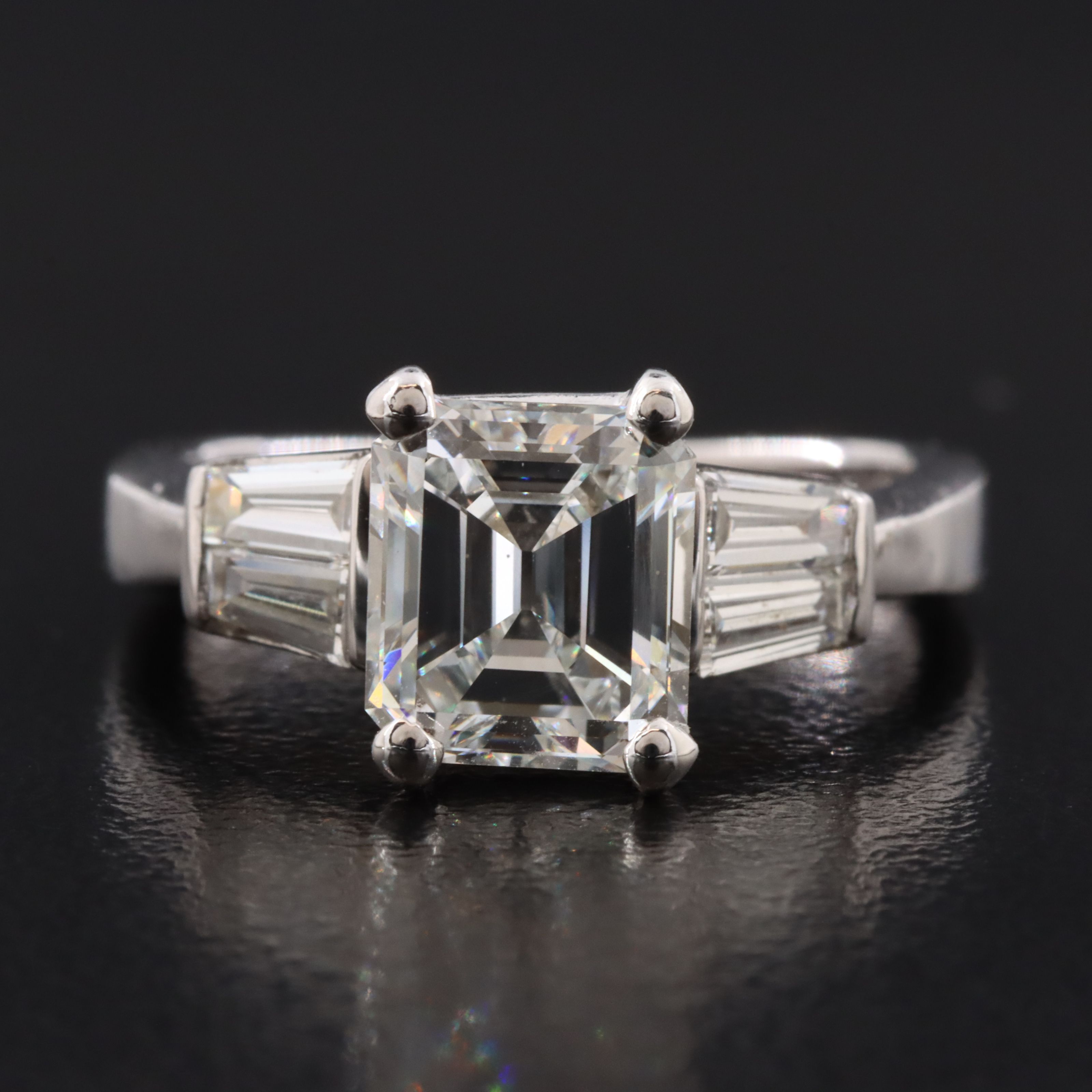 14K 2.39 CTW Diamond Ring with Platinum Accent and GIA eReport