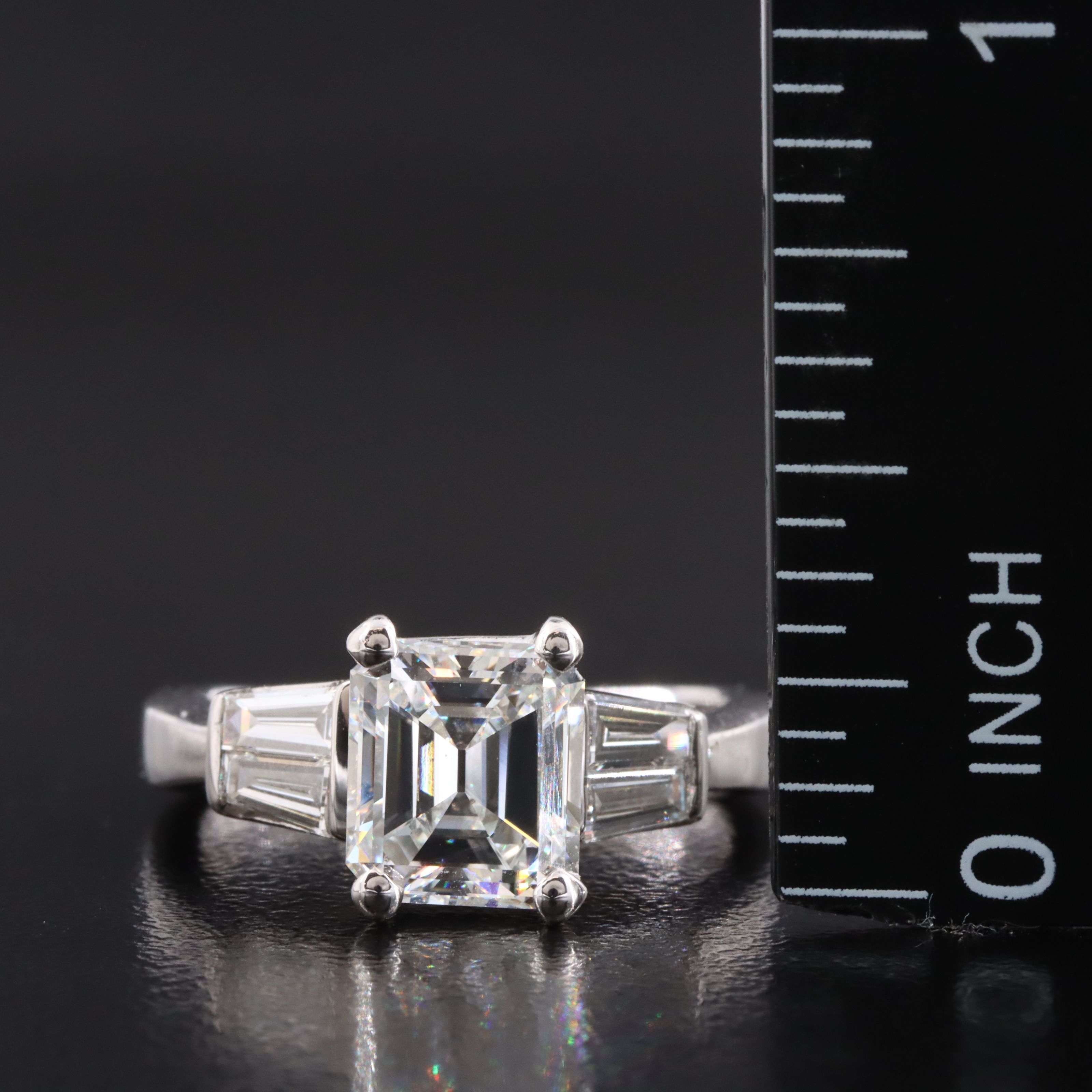 14K 2.39 CTW Diamond Ring with Platinum Accent and GIA eReport