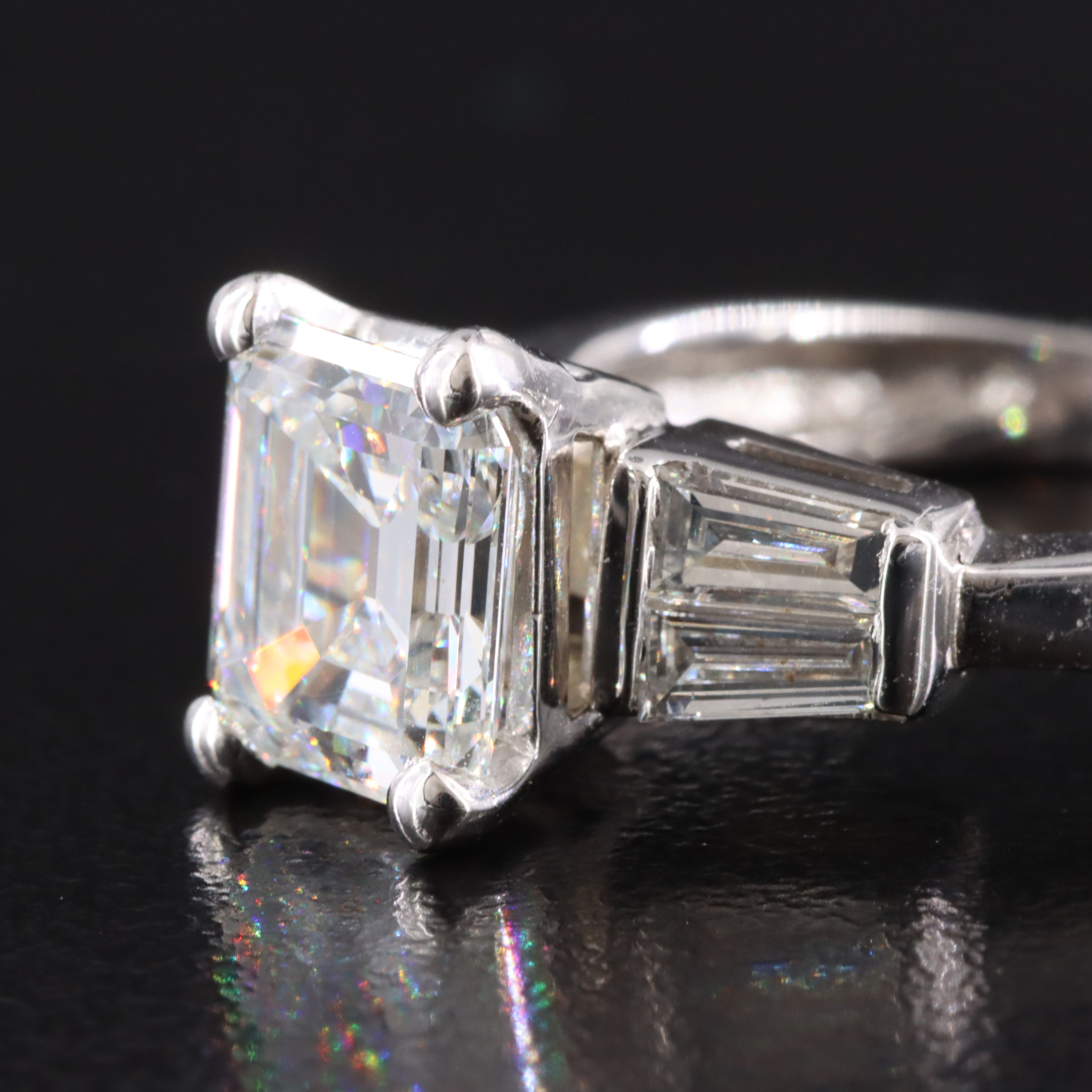 14K 2.39 CTW Diamond Ring with Platinum Accent and GIA eReport
