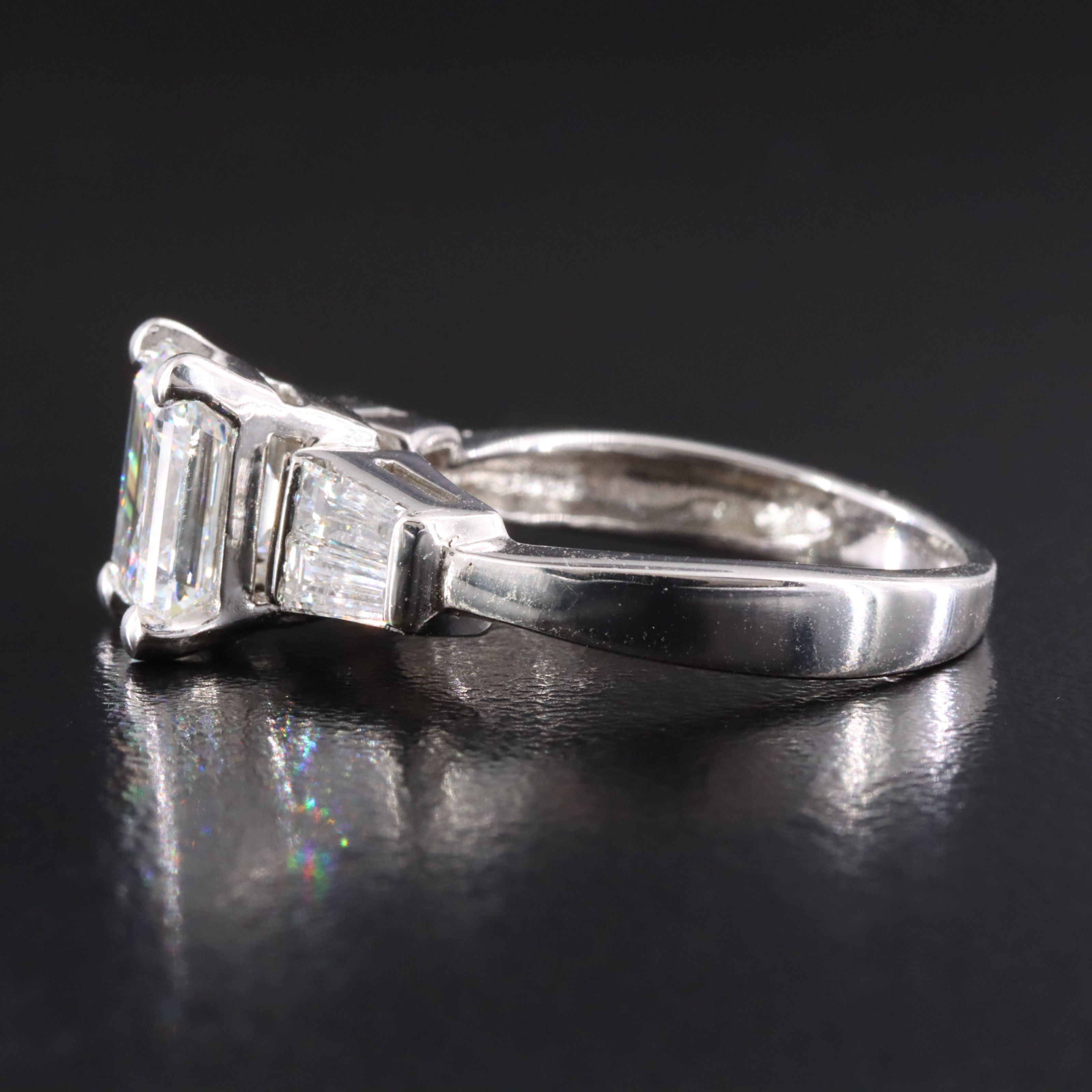 14K 2.39 CTW Diamond Ring with Platinum Accent and GIA eReport