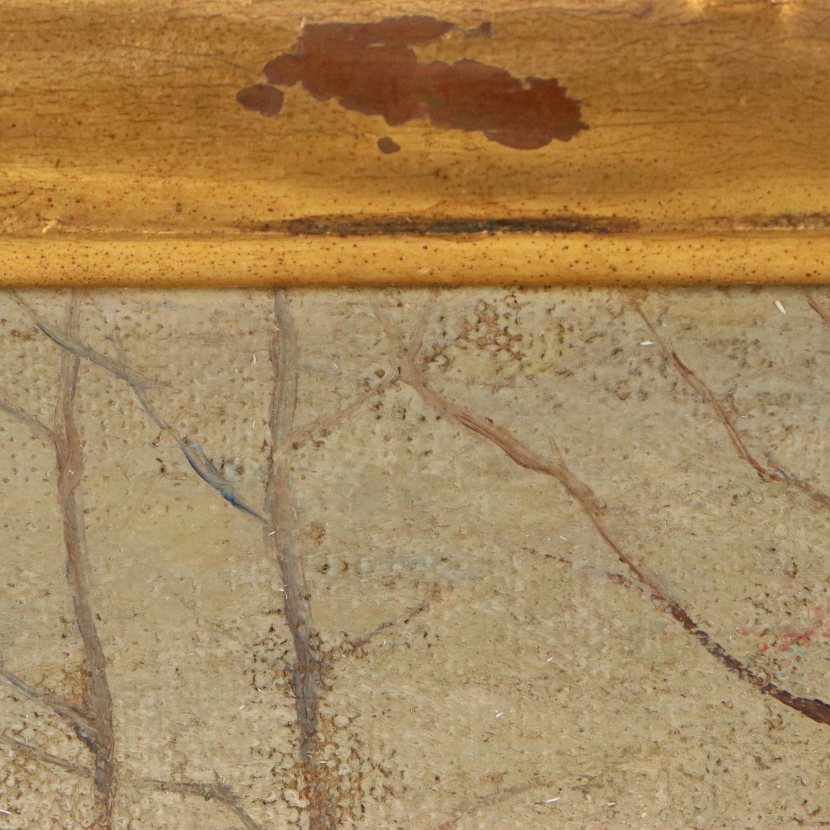 Hiram Peabody Flagg Oil Painting of House and Haystack, 1927