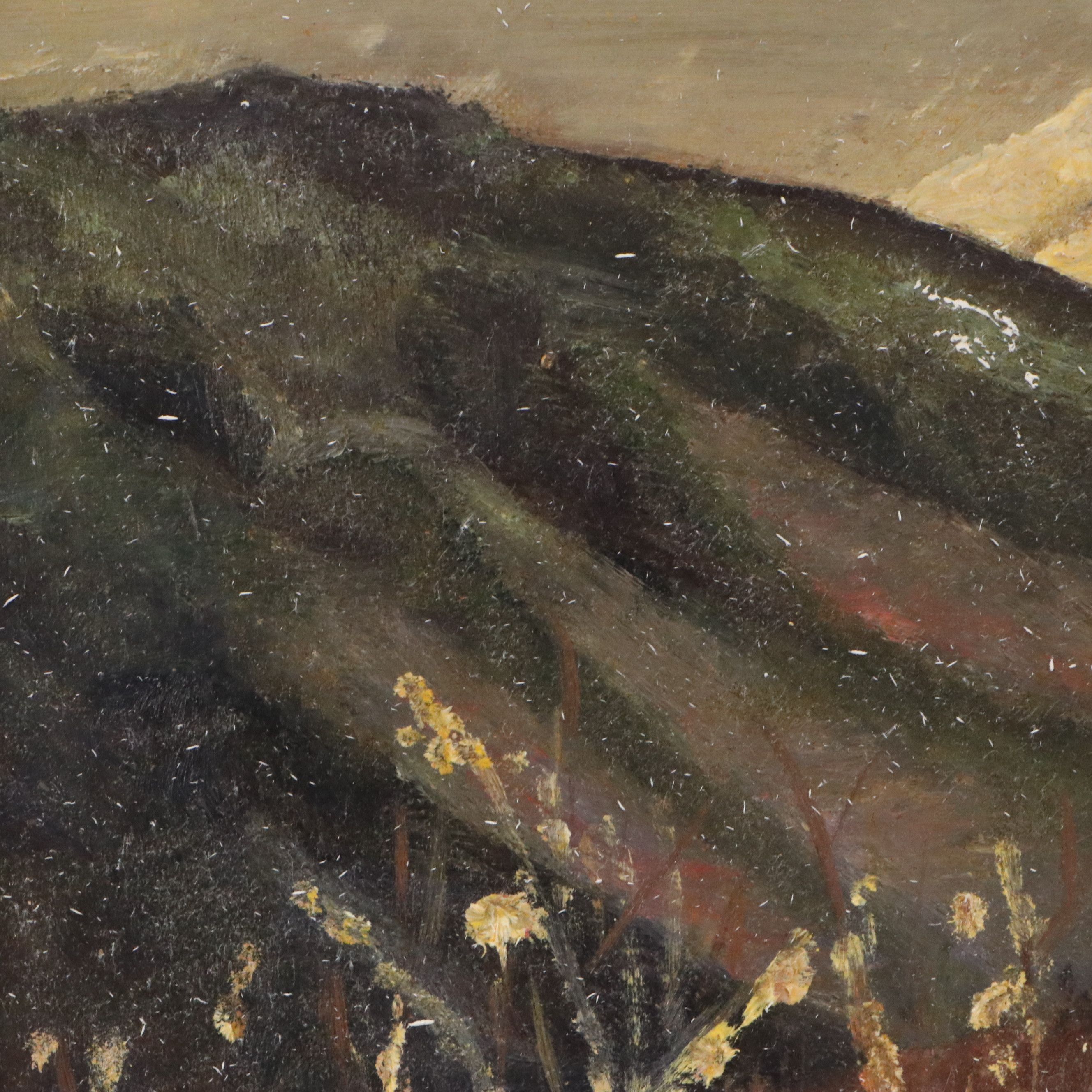 Rudolph Otto Mountainous Landscape with Small Village, Early to Mid-20th Century