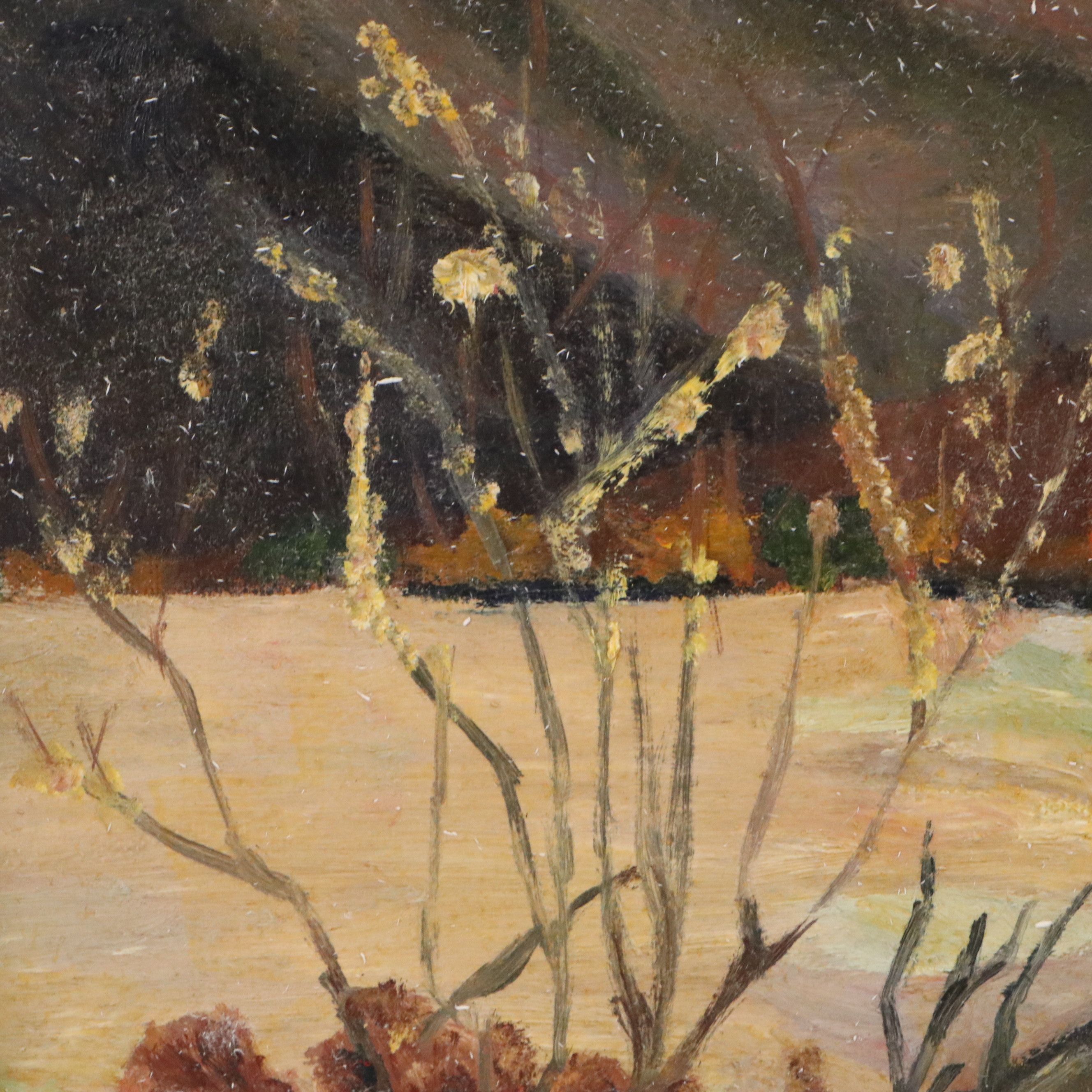 Rudolph Otto Mountainous Landscape with Small Village, Early to Mid-20th Century